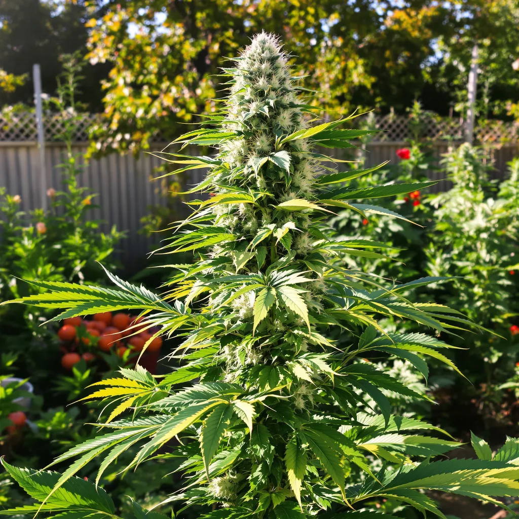 Chronic Thunder 46% Indica / 54% Sativa — Blüte mit sichtbaren Trichomen