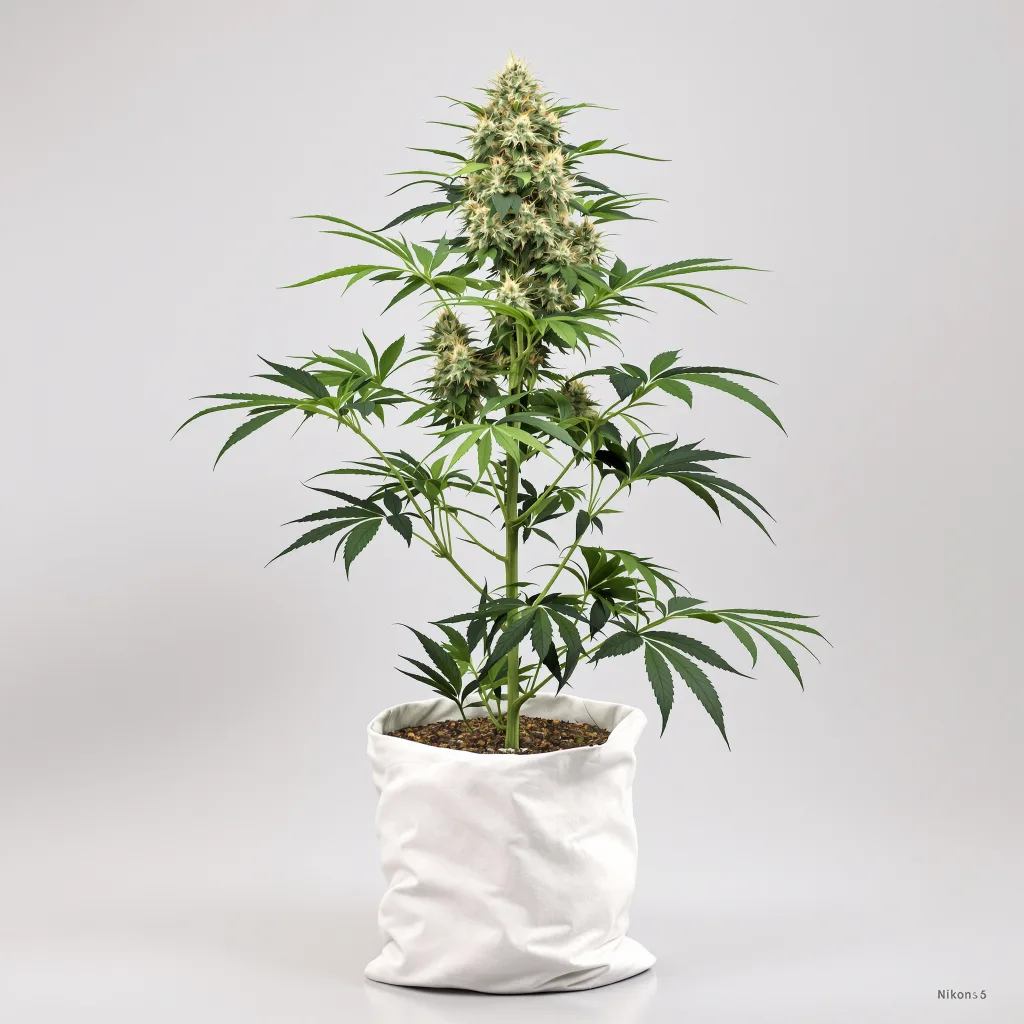 Cinex Cannabisblüte Nahaufnahme mit offene Blütenstruktur mit orangen Pistillen