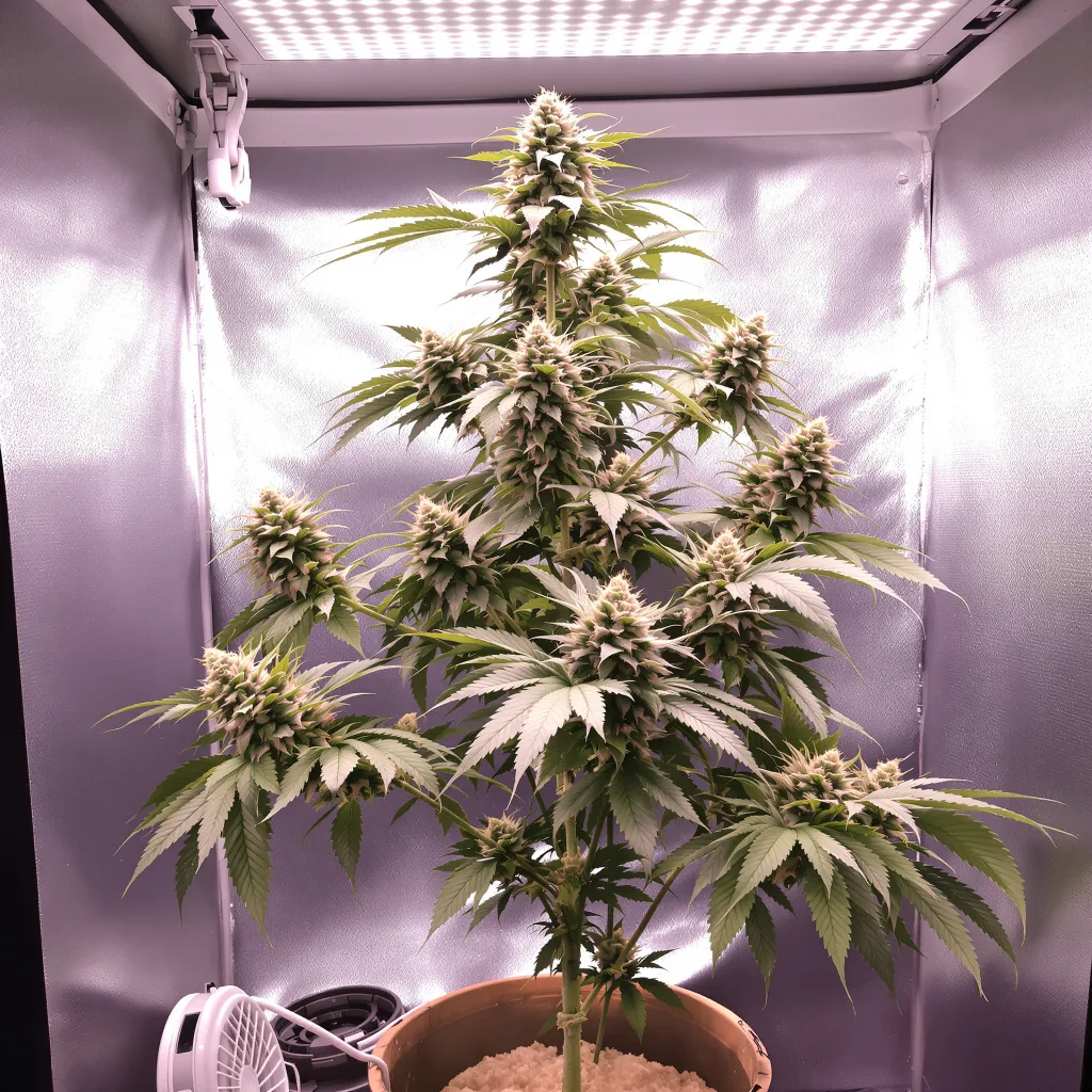 Cinex 30% Indica / 60% Sativa — Blüte mit sichtbaren Trichomen