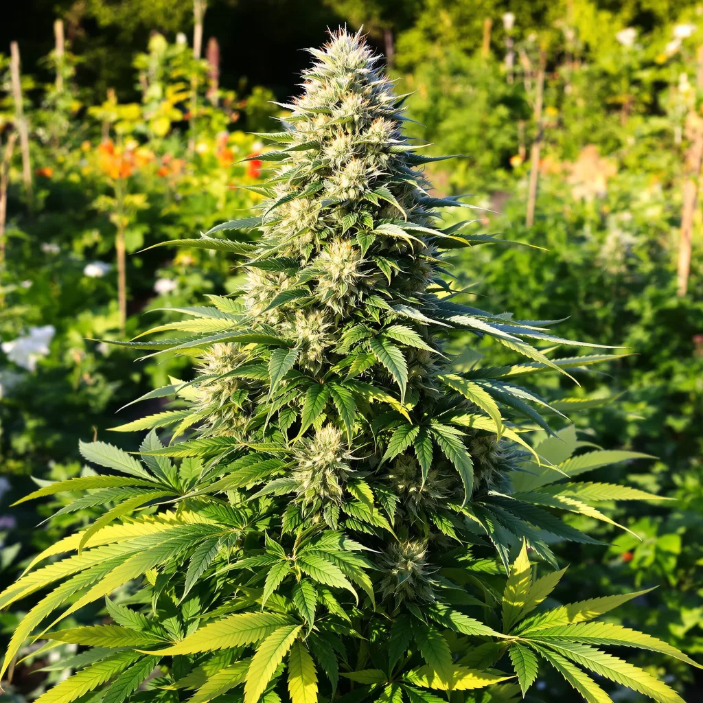 Cinex 30% Indica / 60% Sativa — Blüte mit sichtbaren Trichomen