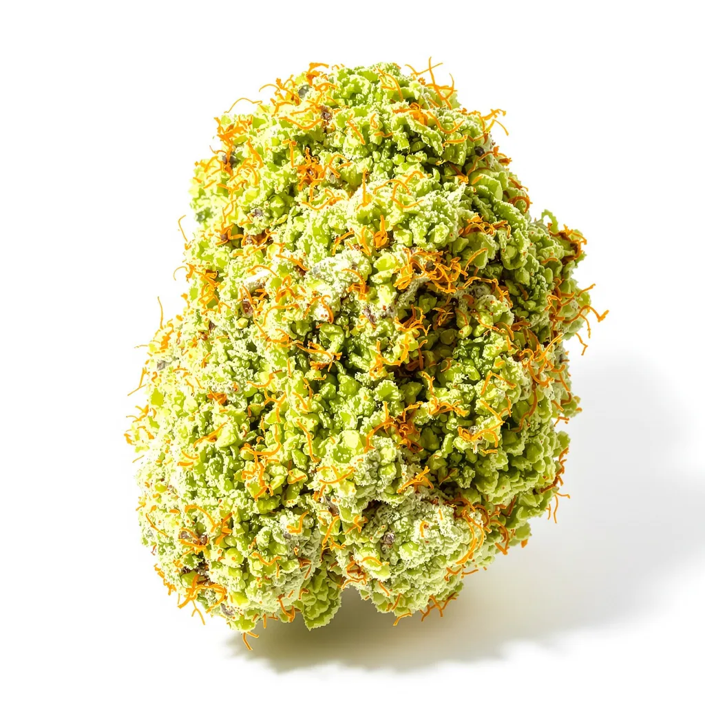 Coffee 12% Indica / 88% Sativa — Blüte mit sichtbaren Trichomen