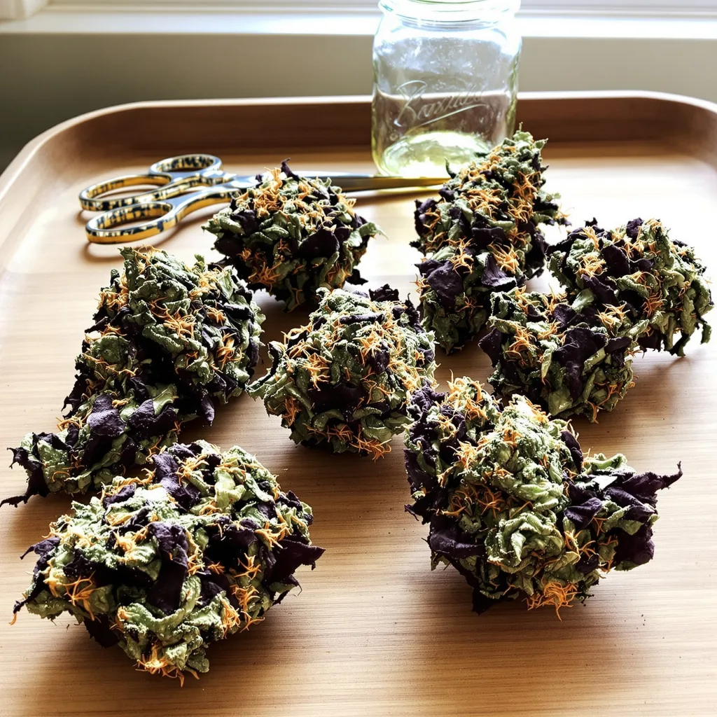 Colorado Bubba 87% Indica / 13% Sativa — Blüte mit sichtbaren Trichomen