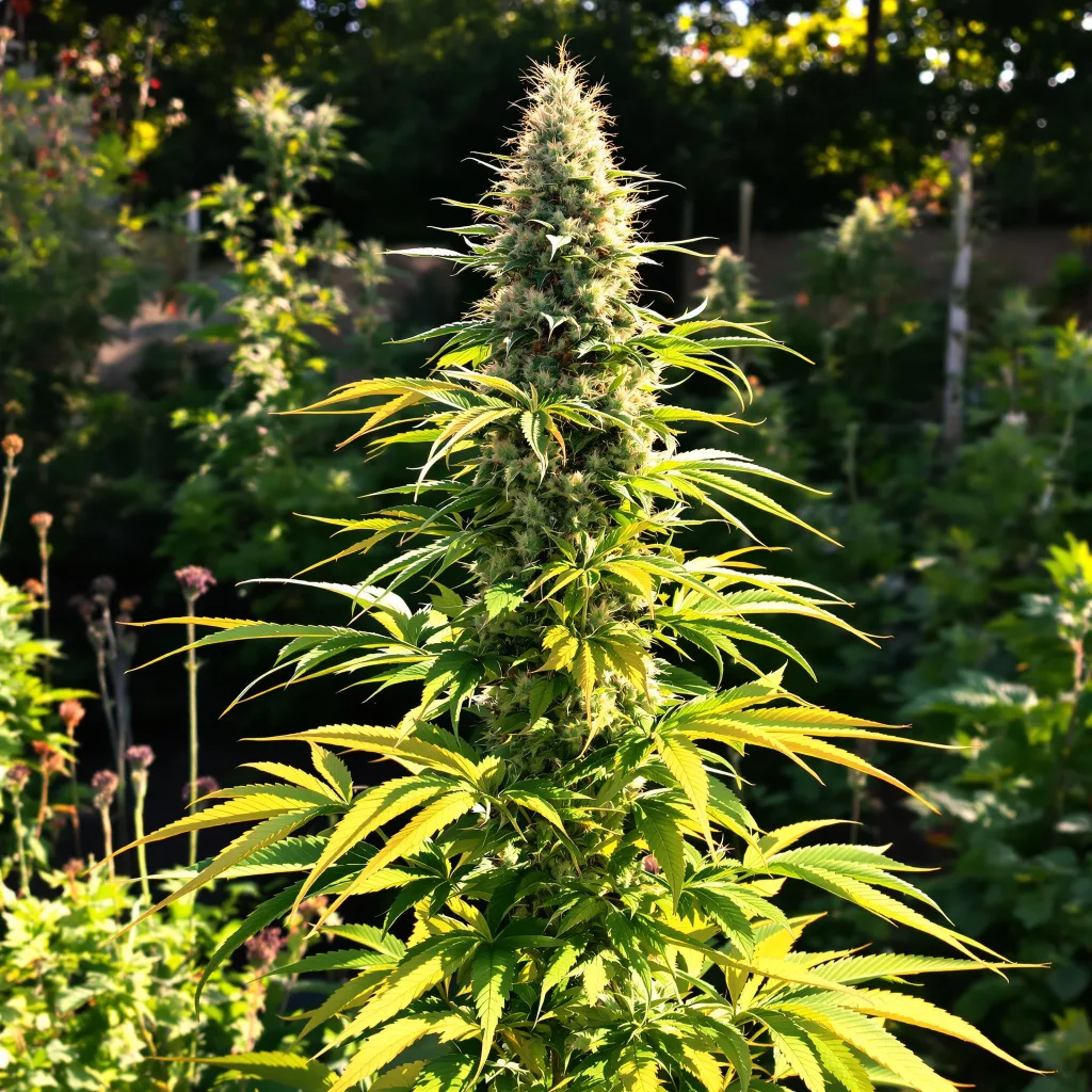 Corkscrew 57% Indica / 43% Sativa — Blüte mit sichtbaren Trichomen