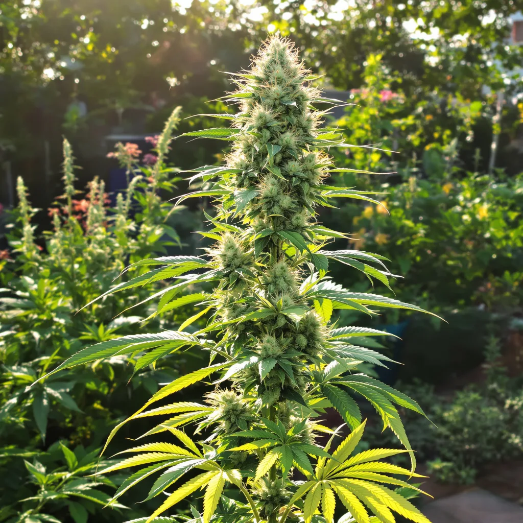 Cotton Candy Kush 50% Indica / 50% Sativa — Blüte mit sichtbaren Trichomen