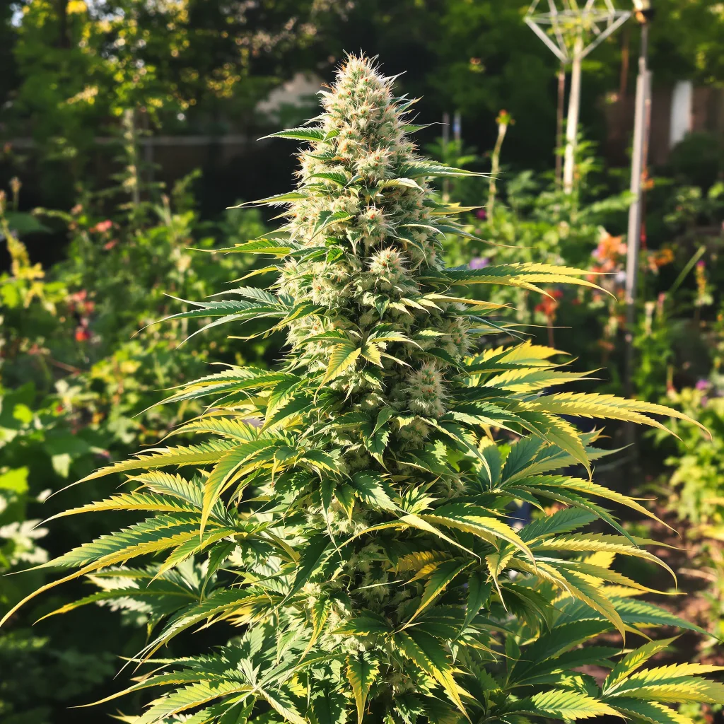 Couch Lock Mixpack 49% Indica / 51% Sativa — Blüte mit sichtbaren Trichomen