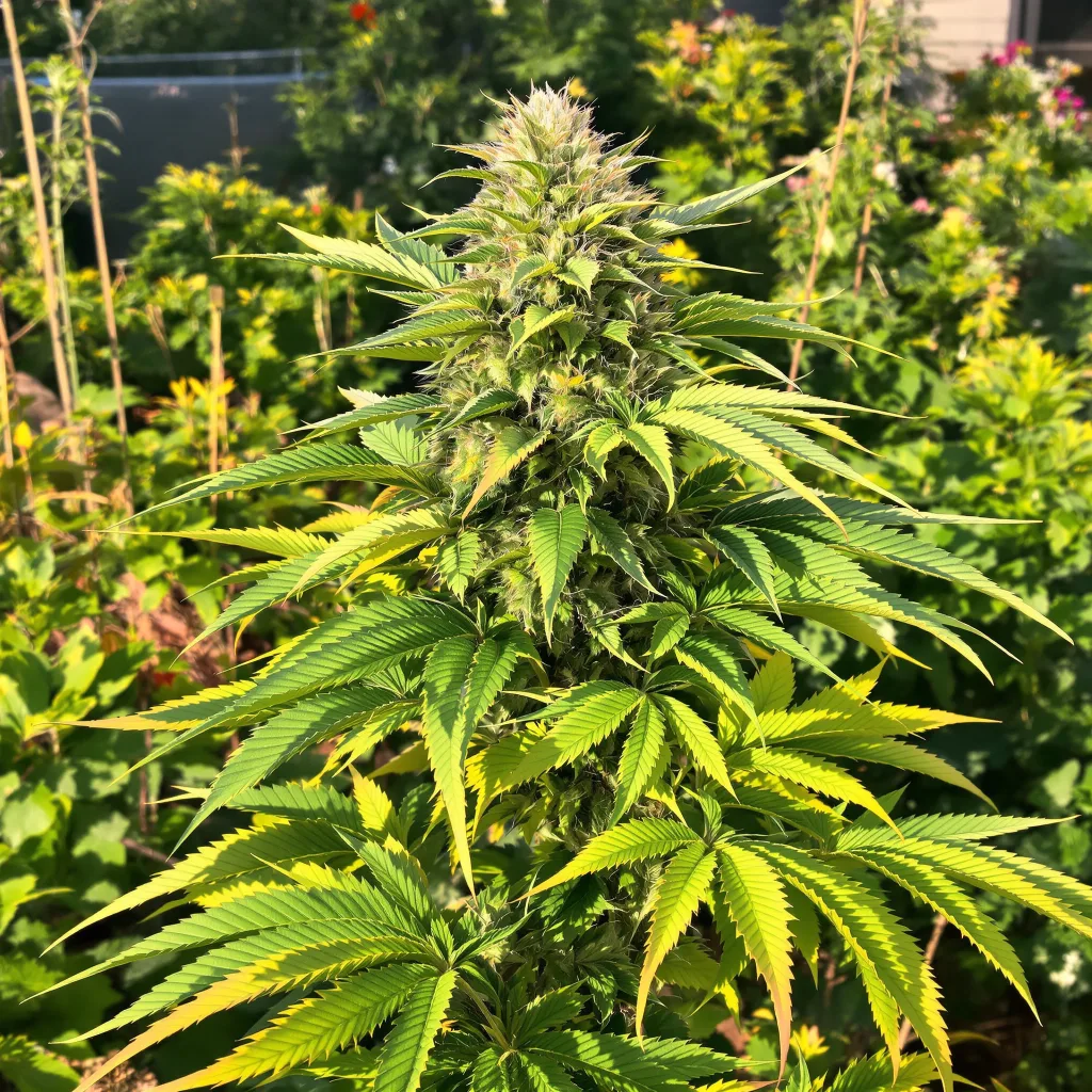 Cream Caramel 87% Indica / 13% Sativa — Blüte mit sichtbaren Trichomen