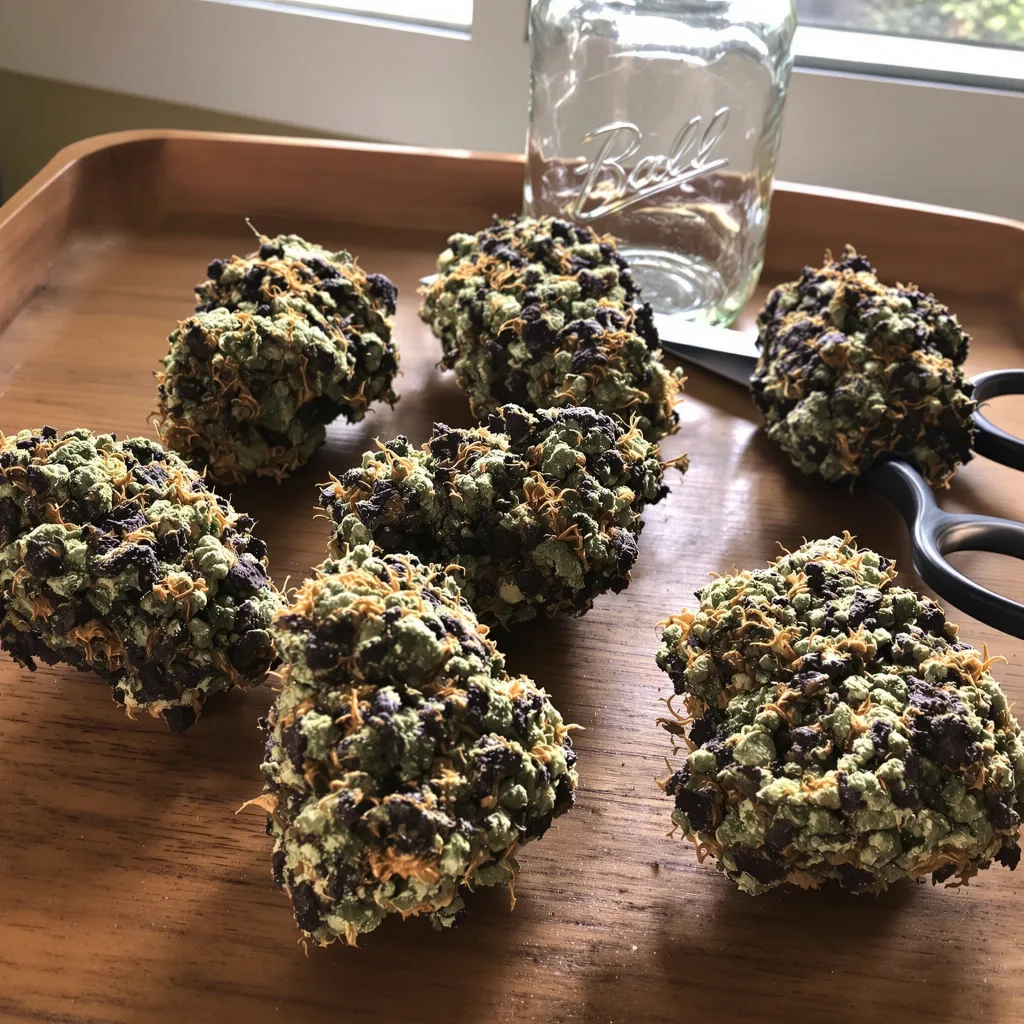 Cream 76% Indica / 24% Sativa — Blüte mit sichtbaren Trichomen