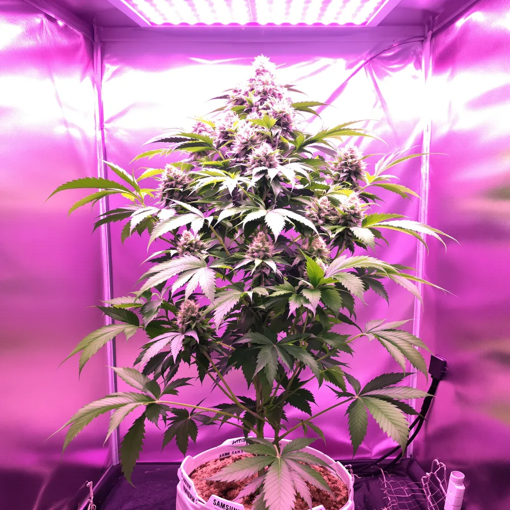 Cream 76% Indica / 24% Sativa — Blüte mit sichtbaren Trichomen