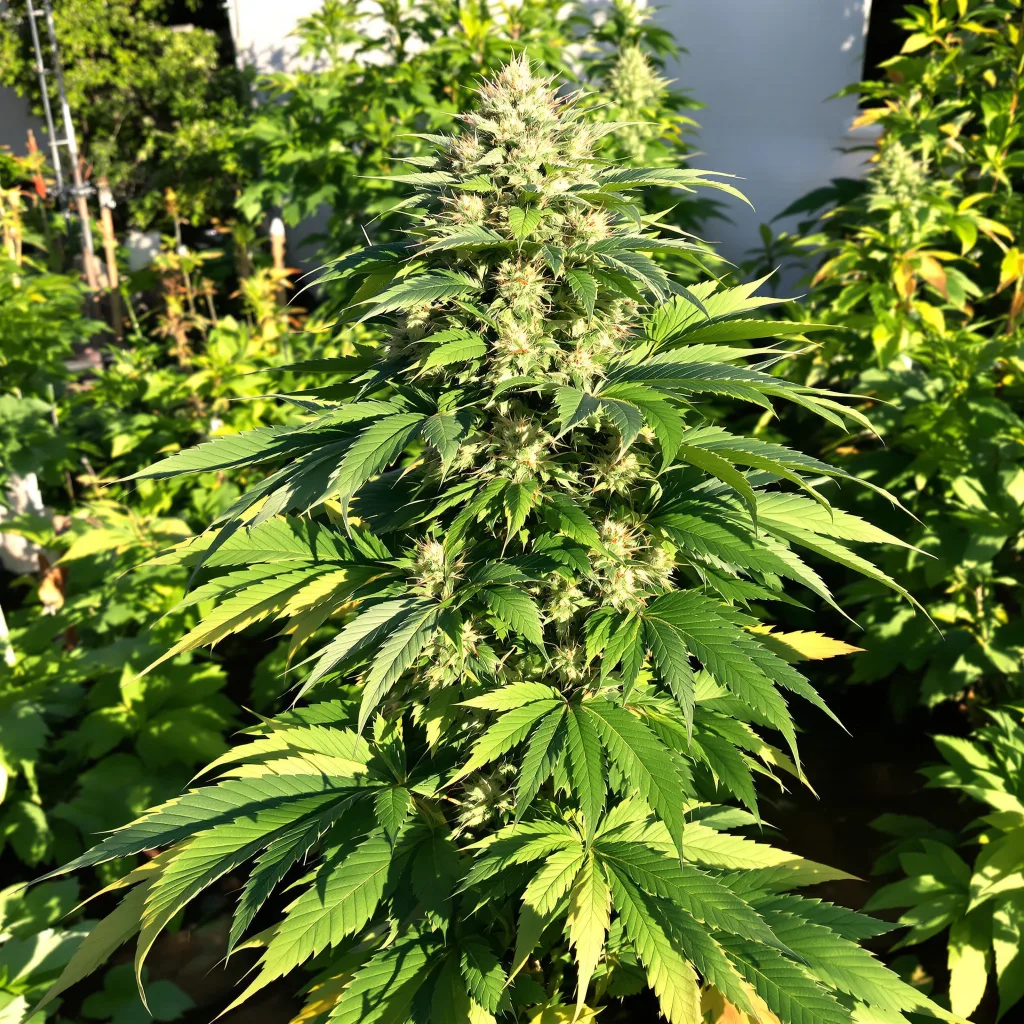 Cream 76% Indica / 24% Sativa — Blüte mit sichtbaren Trichomen