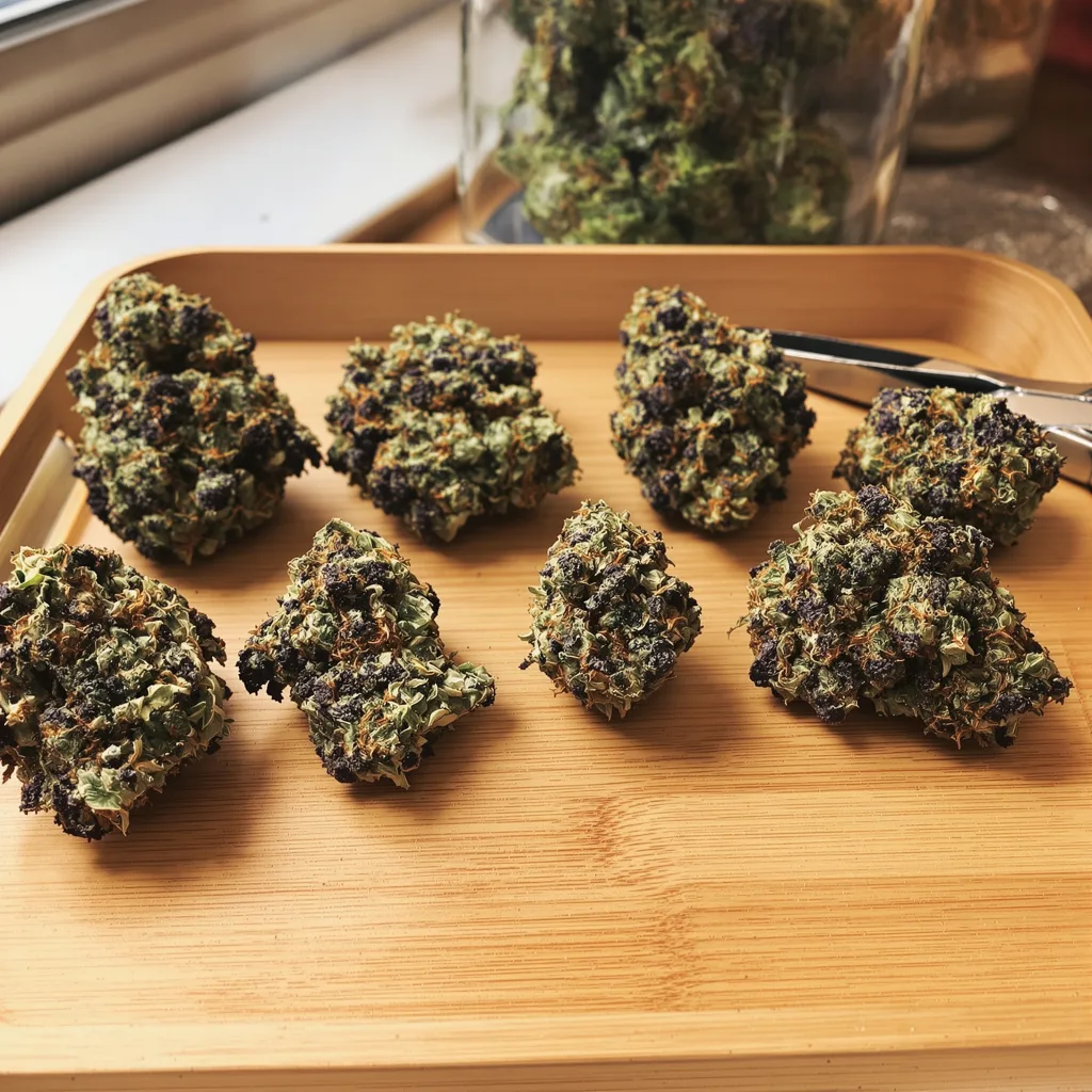 Critical Fast Bud 70% Indica / 30% Sativa — Blüte mit sichtbaren Trichomen
