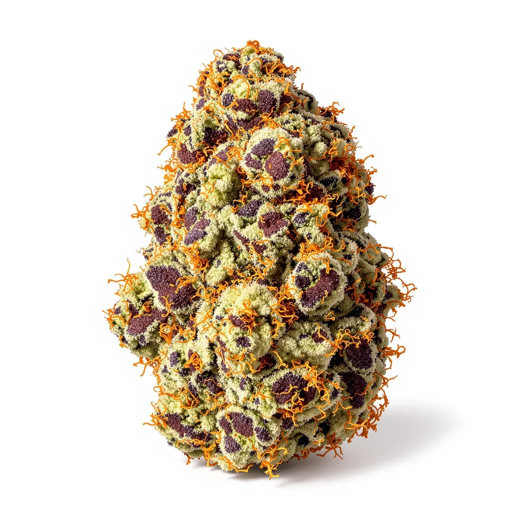 Critical Kush 87% Indica / 13% Sativa — Blüte mit sichtbaren Trichomen