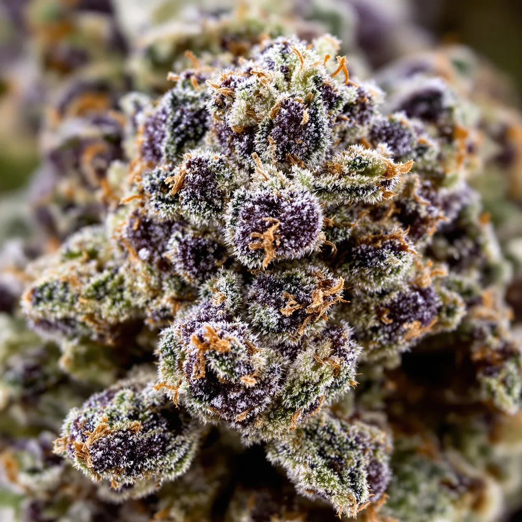 Critical Purple Cannabispflanze in der Blütephase — 60-100 cm automatisch blühend