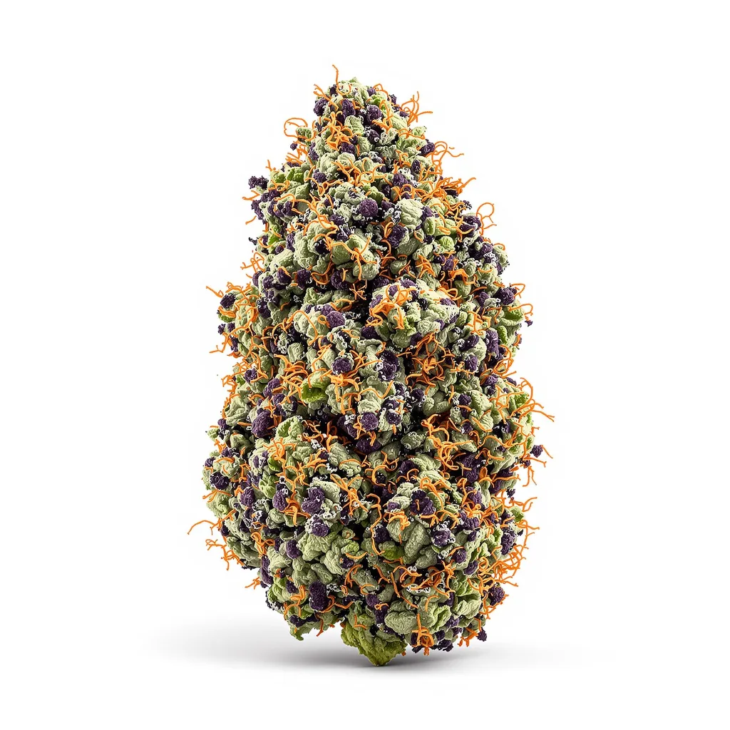 Critical Skunk 75% Indica / 25% Sativa — Blüte mit sichtbaren Trichomen