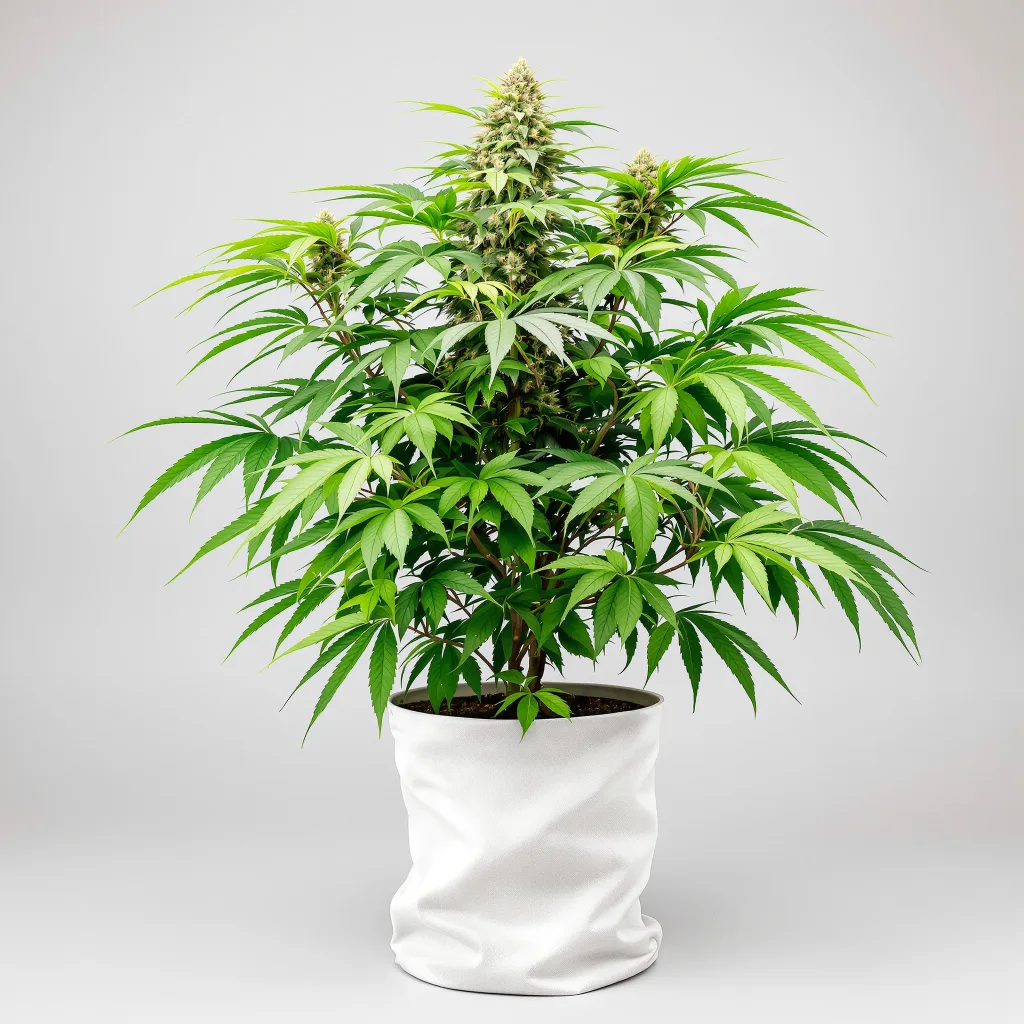 Crown Royale Cannabisblüte Nahaufnahme mit dichte violett getönte Kelche