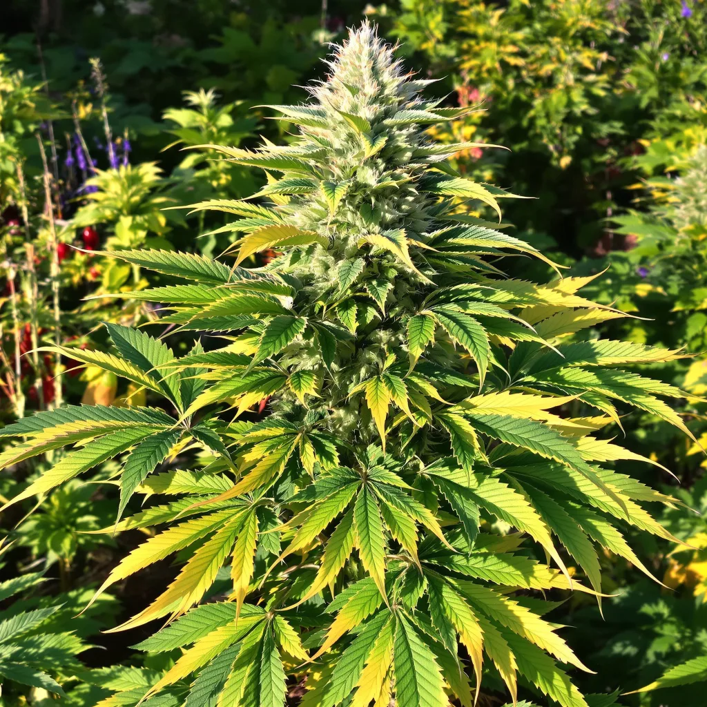 Crown Royale 83% Indica / 17% Sativa — Blüte mit sichtbaren Trichomen