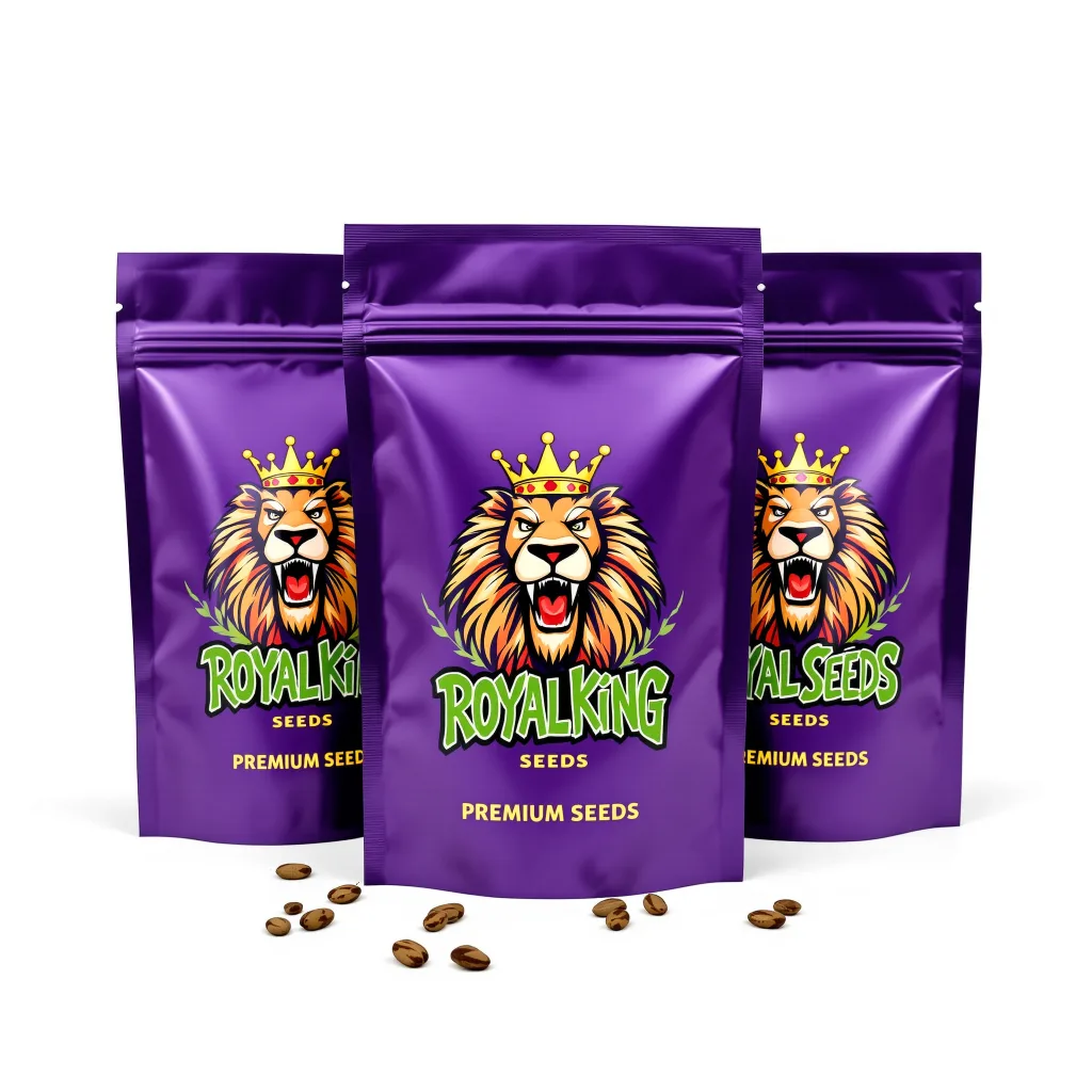 Crown Royale 83% Indica / 17% Sativa — Blüte mit sichtbaren Trichomen