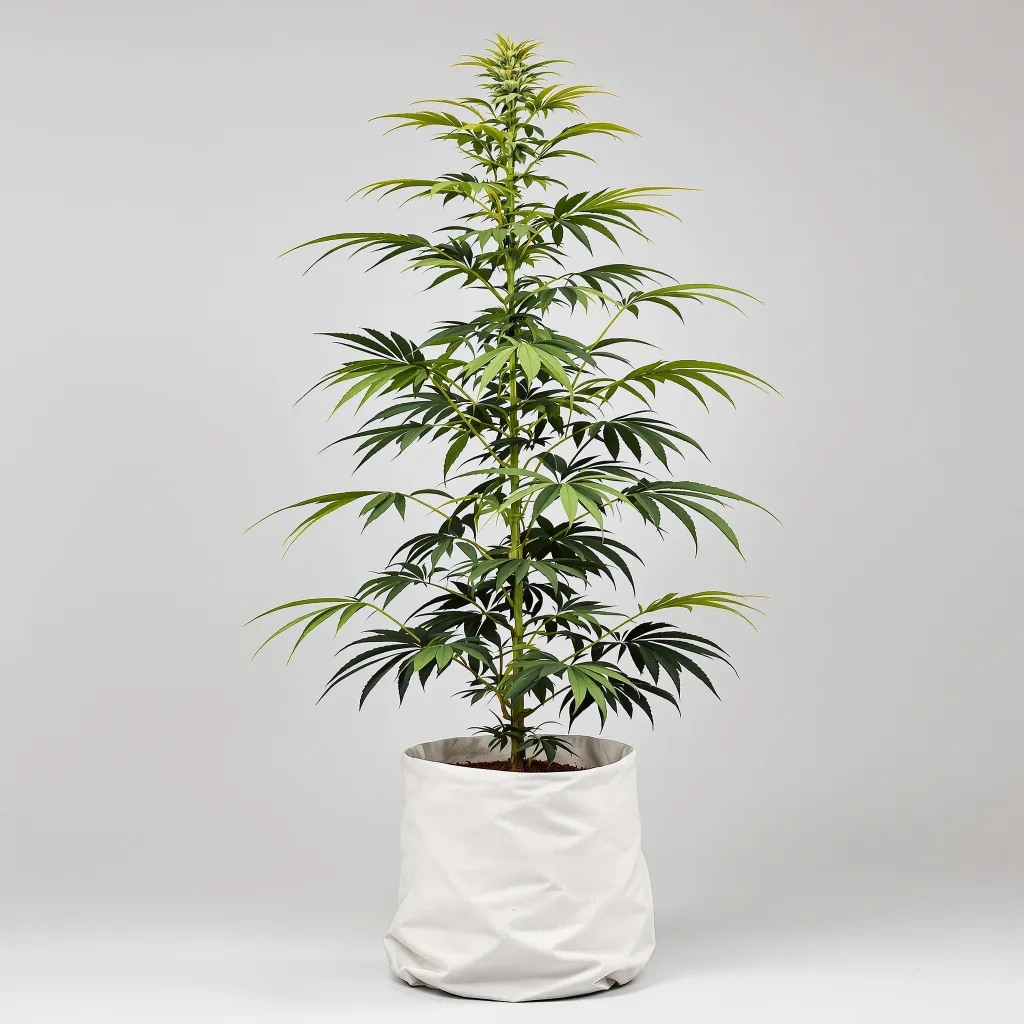 Damnesia Cannabisblüte Nahaufnahme mit luftige limonengrüne Struktur