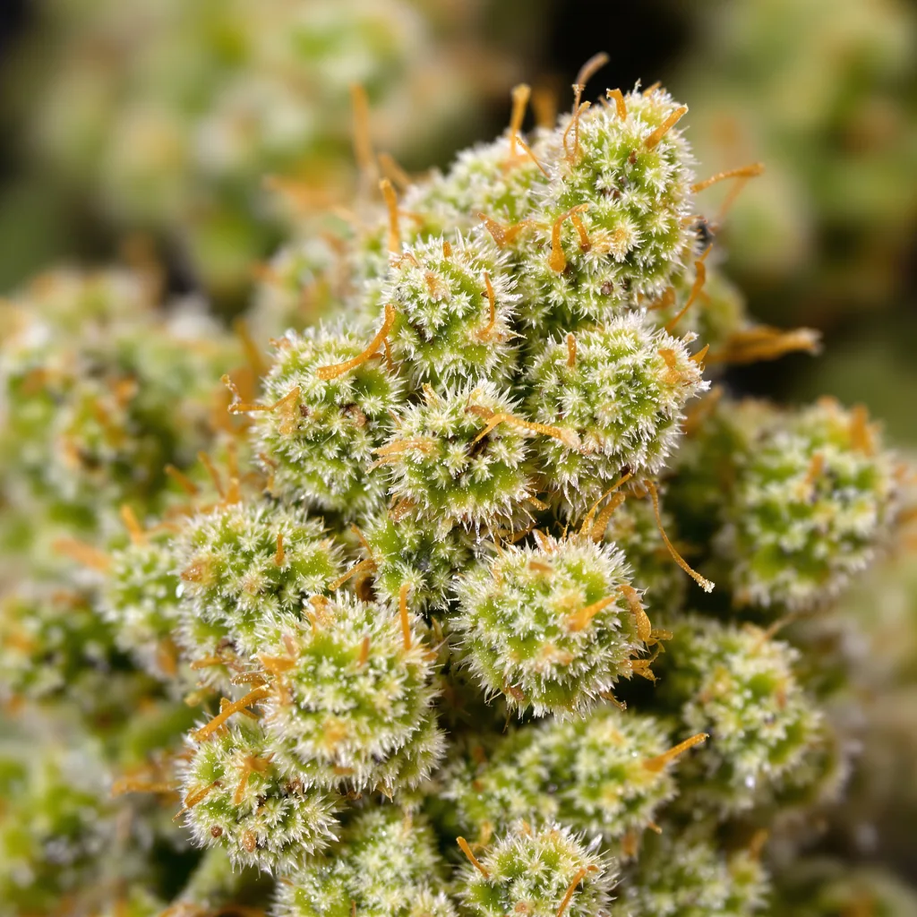 Damnesia Cannabispflanze in der Blütephase — 60-100 cm automatisch blühend