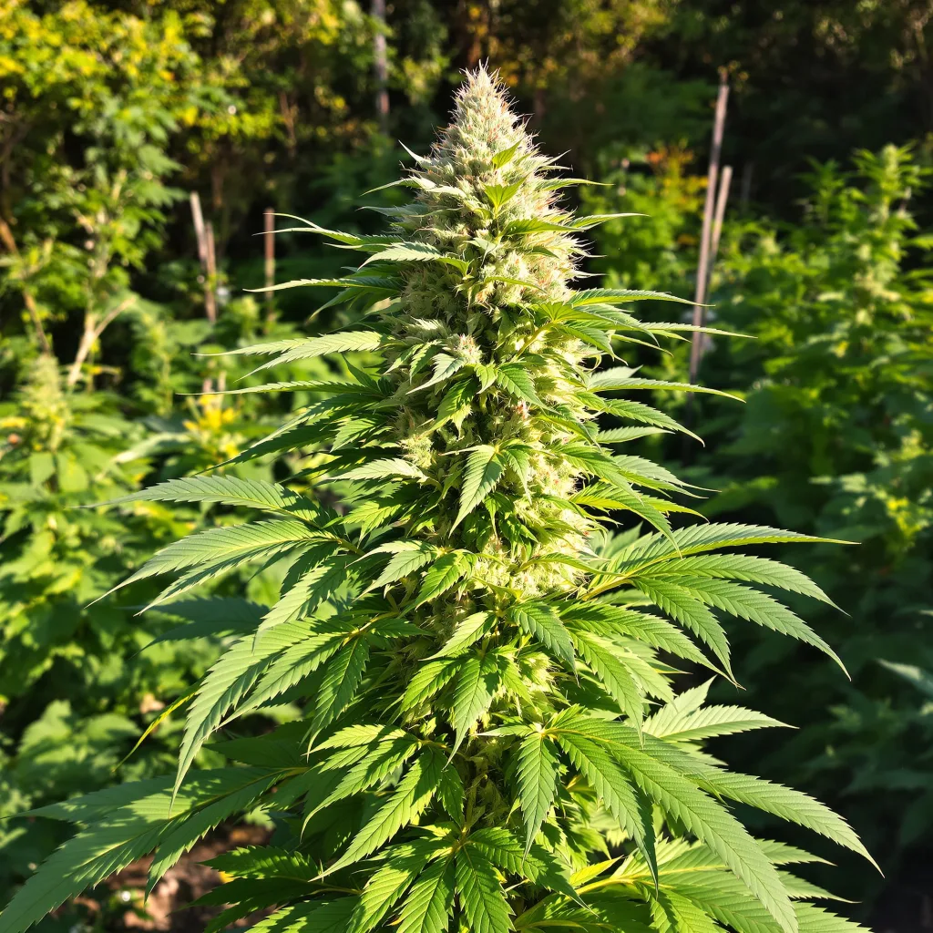 Dark Side of the Moon 86% Indica / 14% Sativa — Blüte mit sichtbaren Trichomen