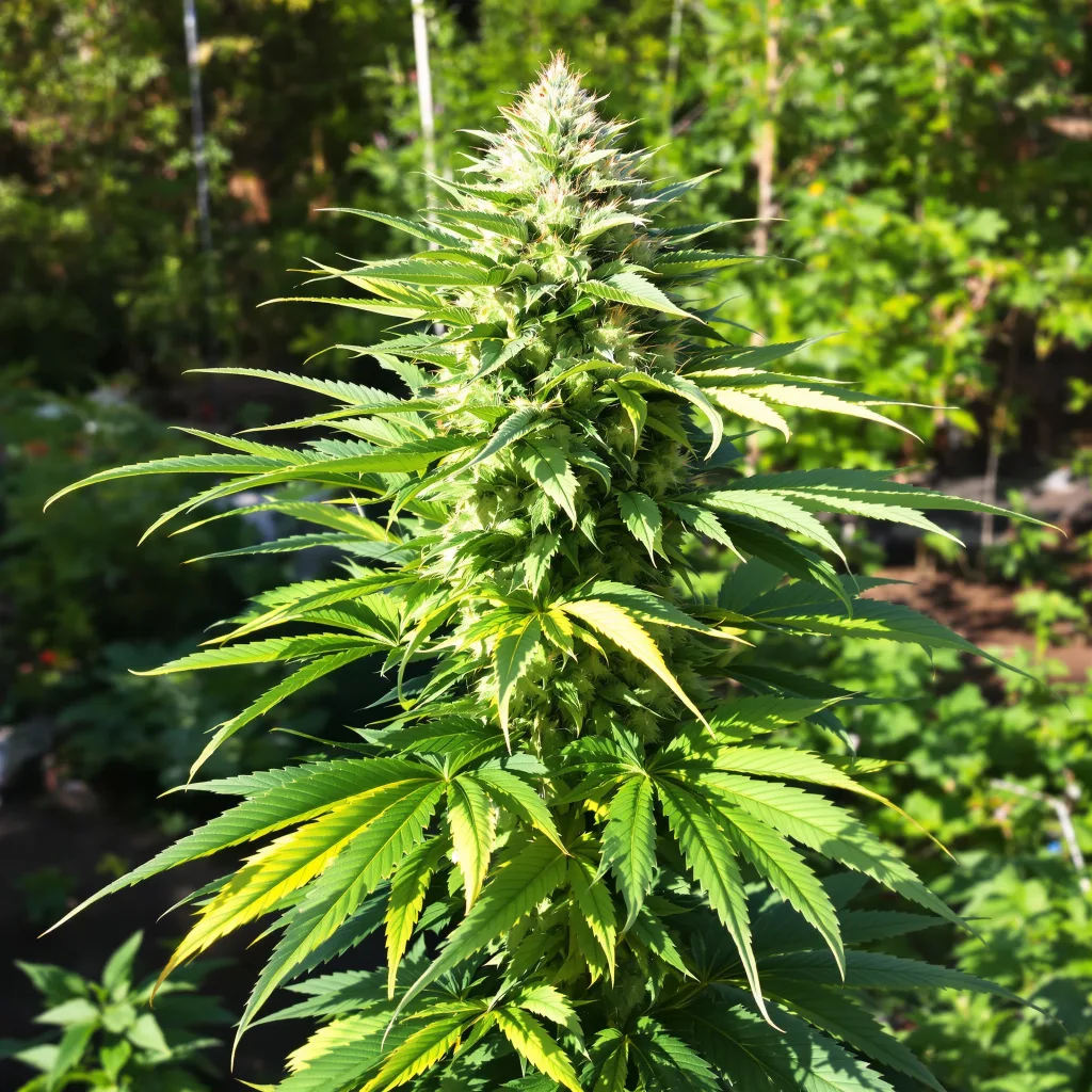 Darth Vader 68% Indica / 32% Sativa — Blüte mit sichtbaren Trichomen
