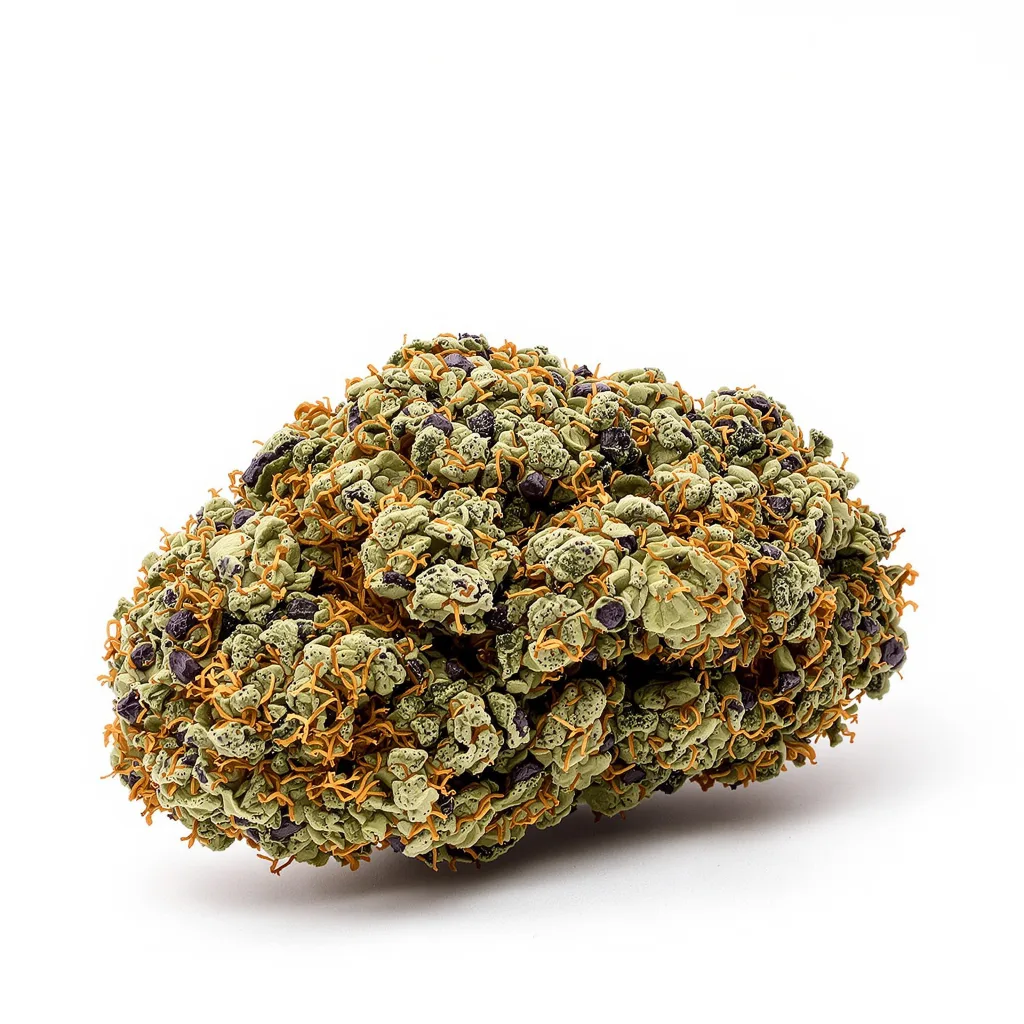Dawgfather OG 88% Indica / 12% Sativa — Blüte mit sichtbaren Trichomen