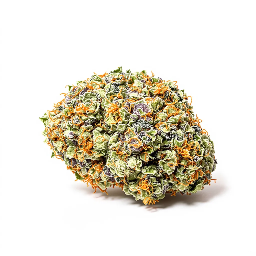 Deadhead OG 40% Indica / 60% Sativa — Blüte mit sichtbaren Trichomen