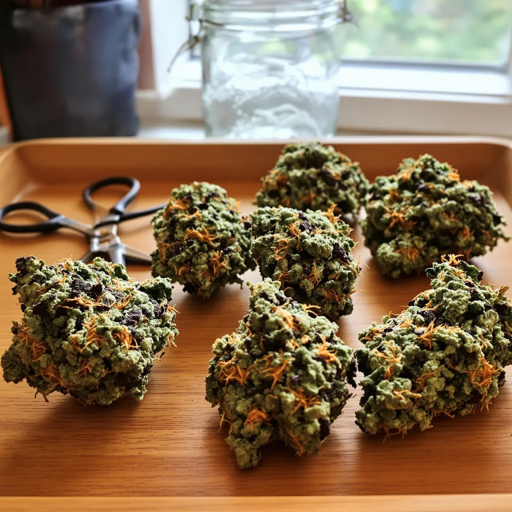 Deep Chunk 89% Indica / 11% Sativa — Blüte mit sichtbaren Trichomen