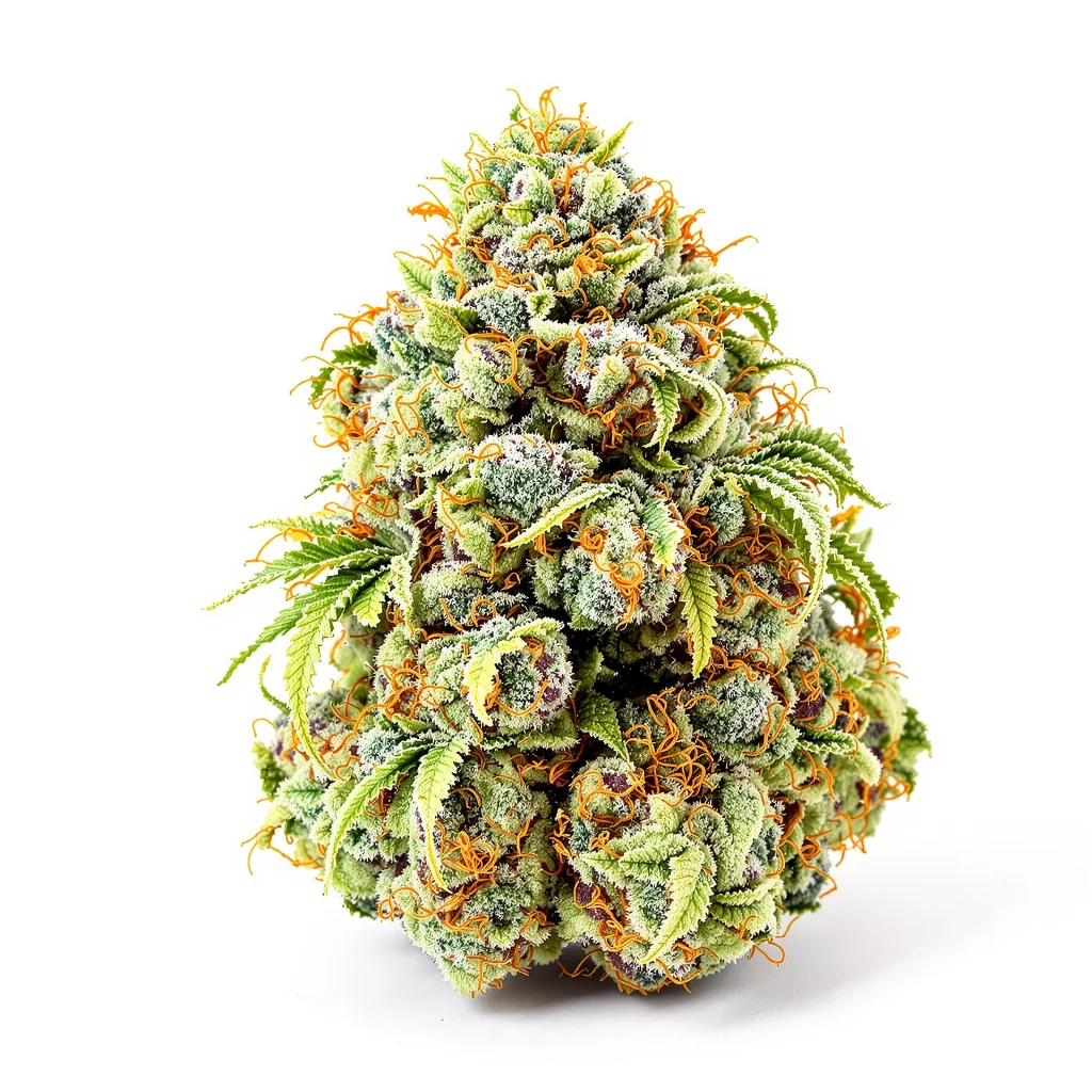 Diamond OG 50% Indica / 40% Sativa — Blüte mit sichtbaren Trichomen