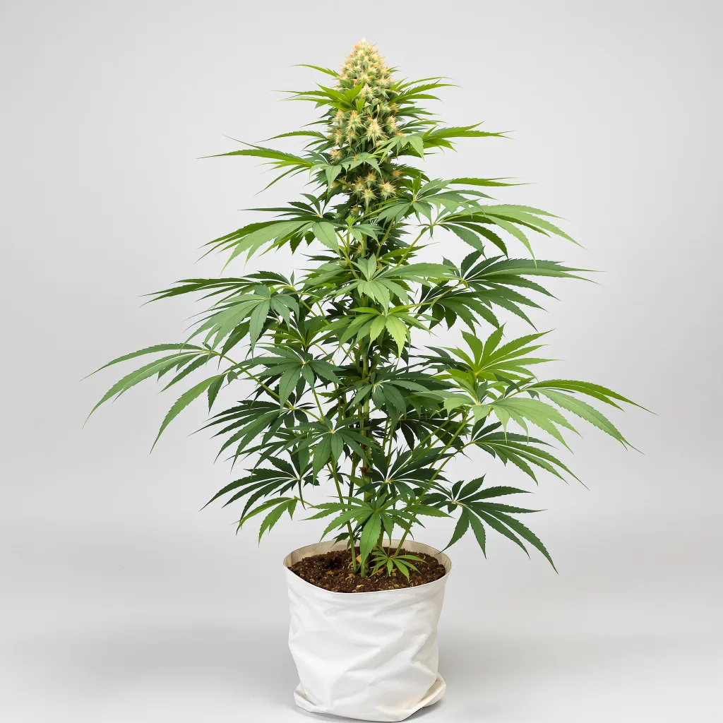 Dinachem Cannabisblüte Nahaufnahme mit dichte violett getönte Kelche