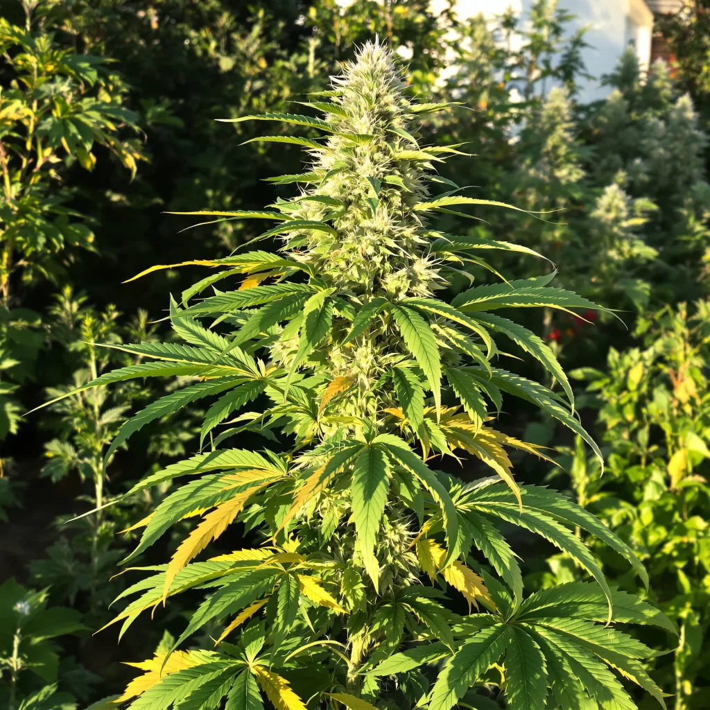Divine CBD 43% Indica / 57% Sativa — Blüte mit sichtbaren Trichomen