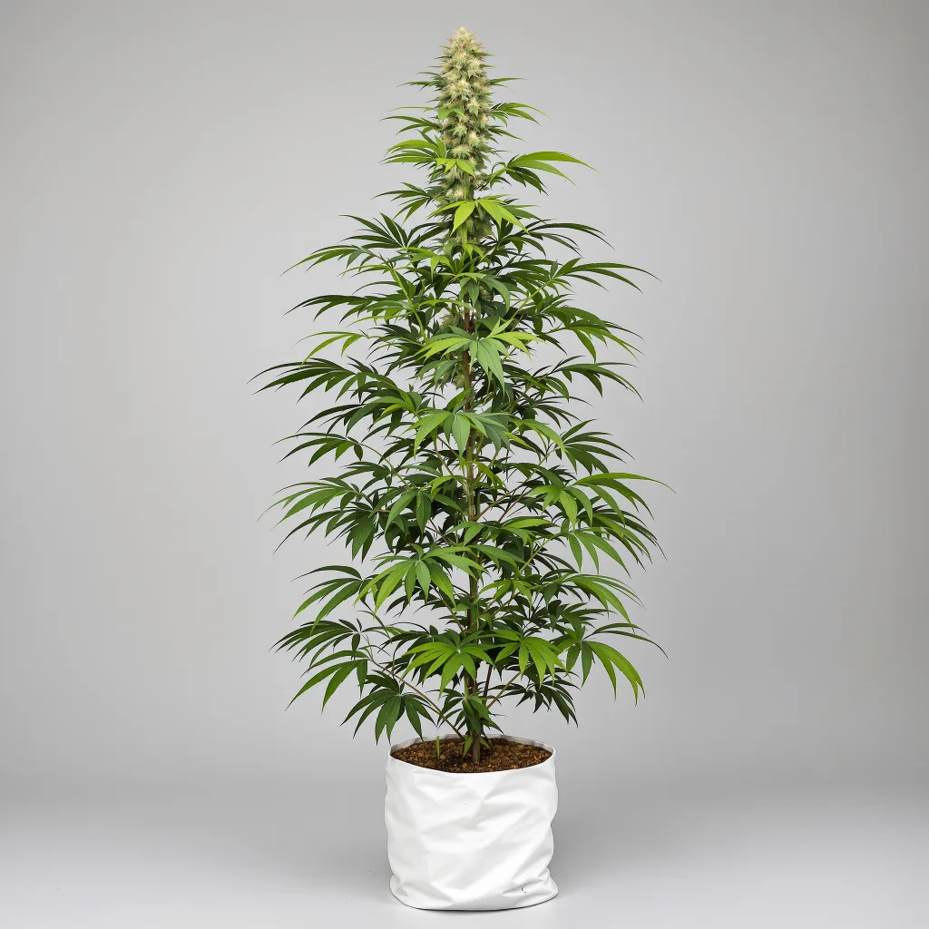 Dizzy OG Cannabisblüte Nahaufnahme mit luftige limonengrüne Struktur