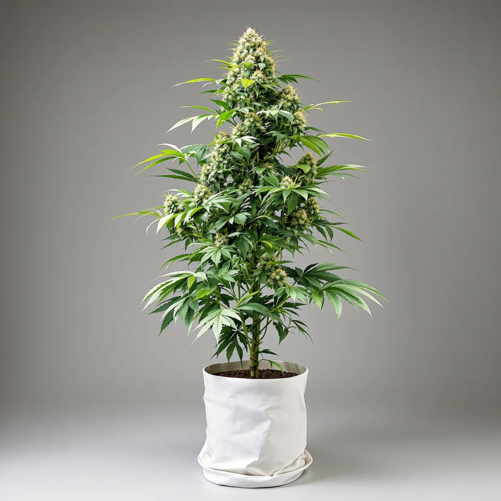 Do-Si-Dos Cannabisblüte Nahaufnahme mit ausgewogene Blütenstruktur mit eisigen Trichomen