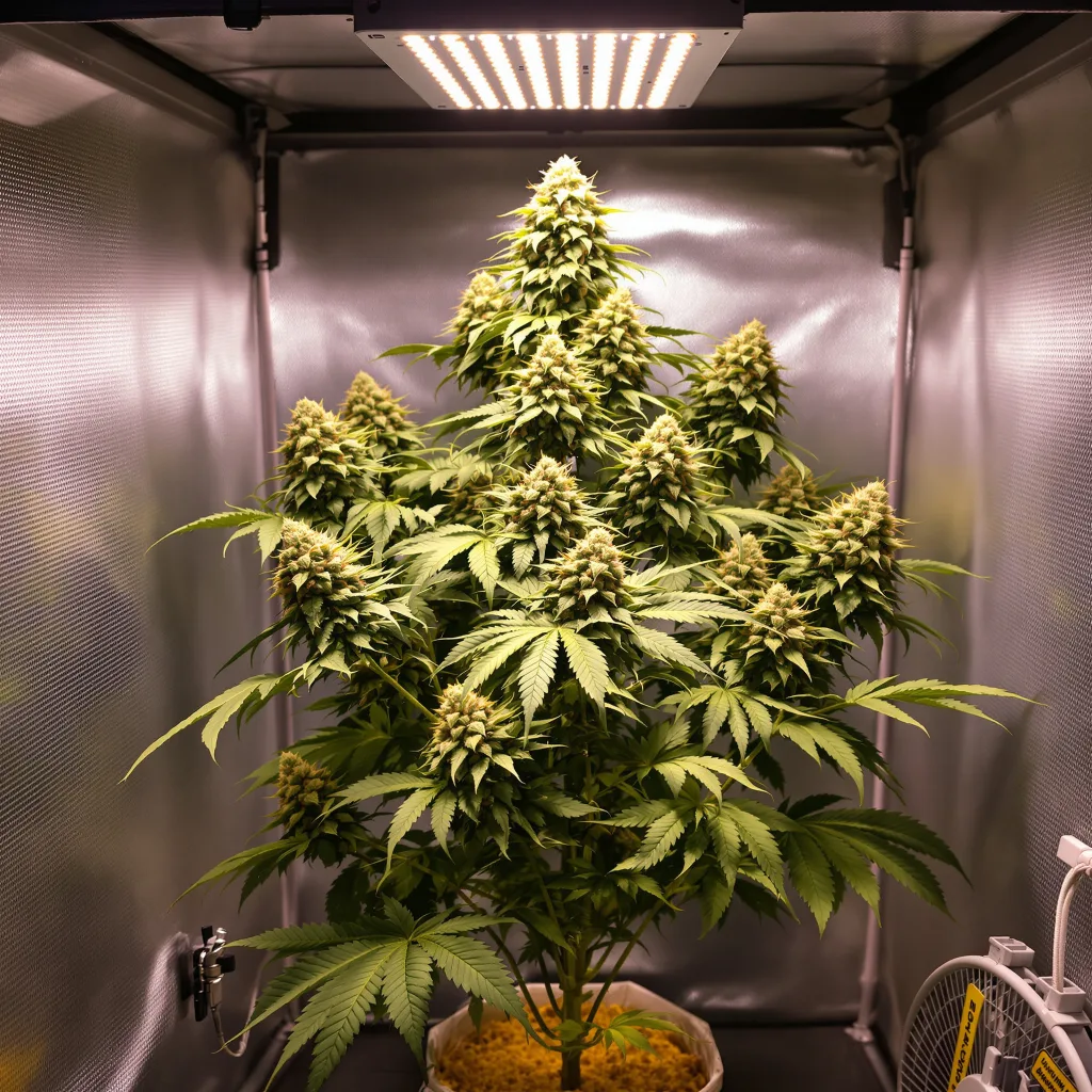 Do-Si-Dos 50% Indica / 40% Sativa — Blüte mit sichtbaren Trichomen