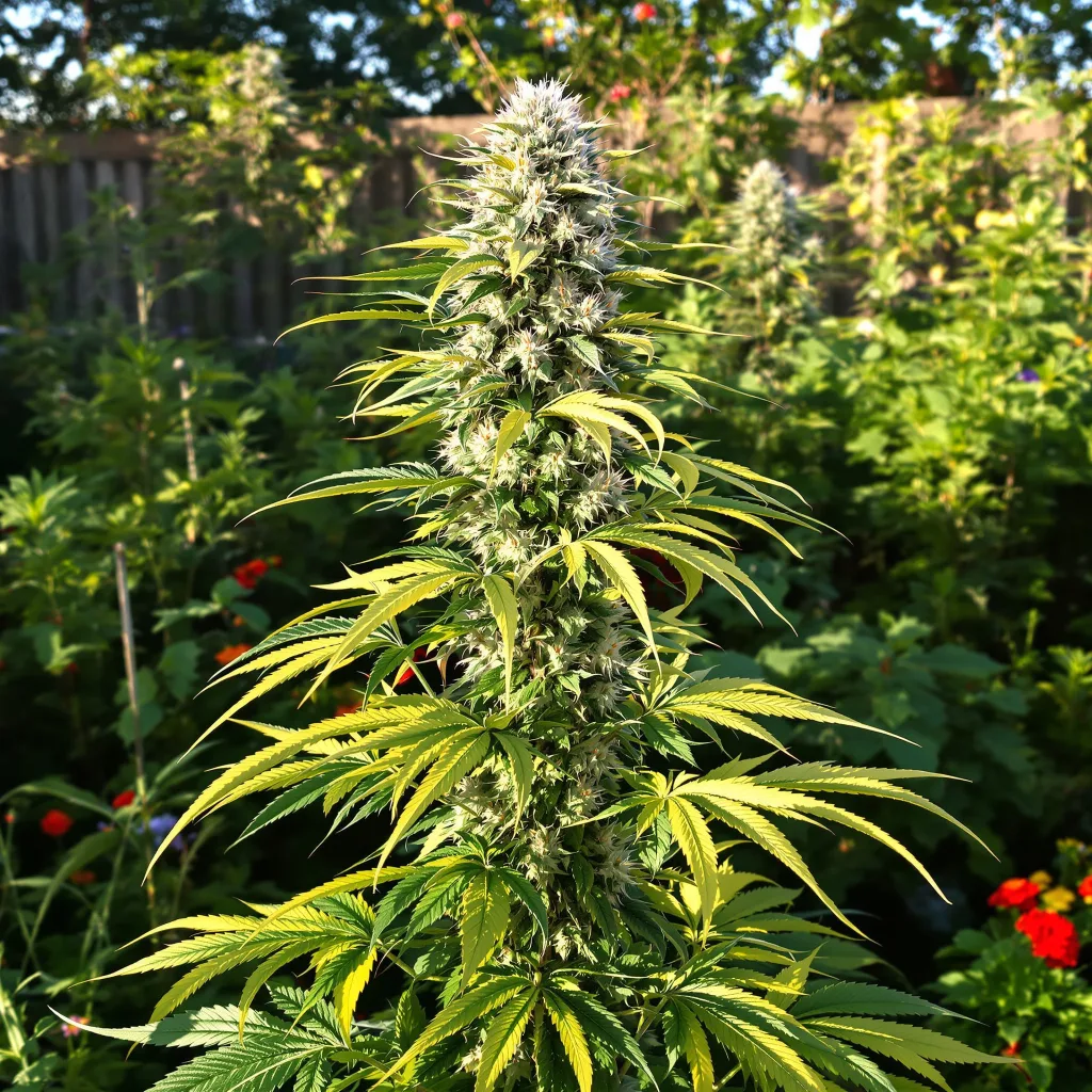 Do-Si-Dos 50% Indica / 40% Sativa — Blüte mit sichtbaren Trichomen