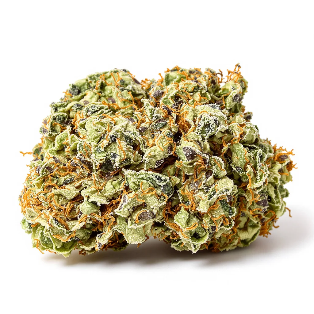 Do-Si-Dos 50% Indica / 40% Sativa — Blüte mit sichtbaren Trichomen