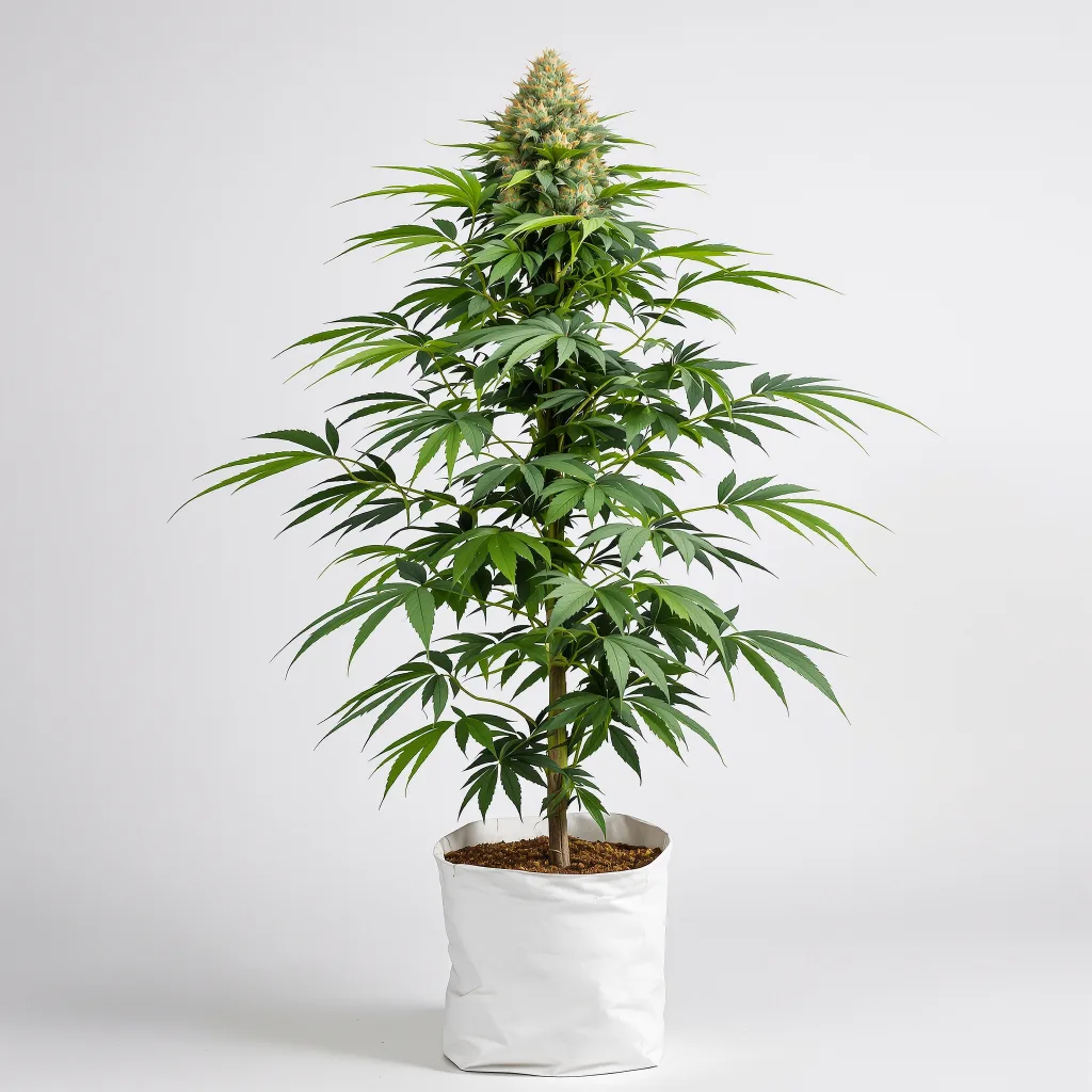 Dogwalker OG Cannabisblüte Nahaufnahme mit dichte violett getönte Kelche