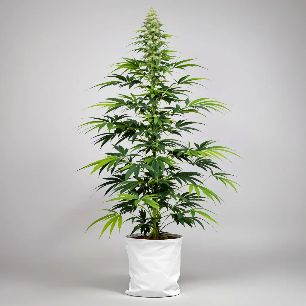 Durban Poison Cannabisblüte Nahaufnahme mit luftige limonengrüne Struktur