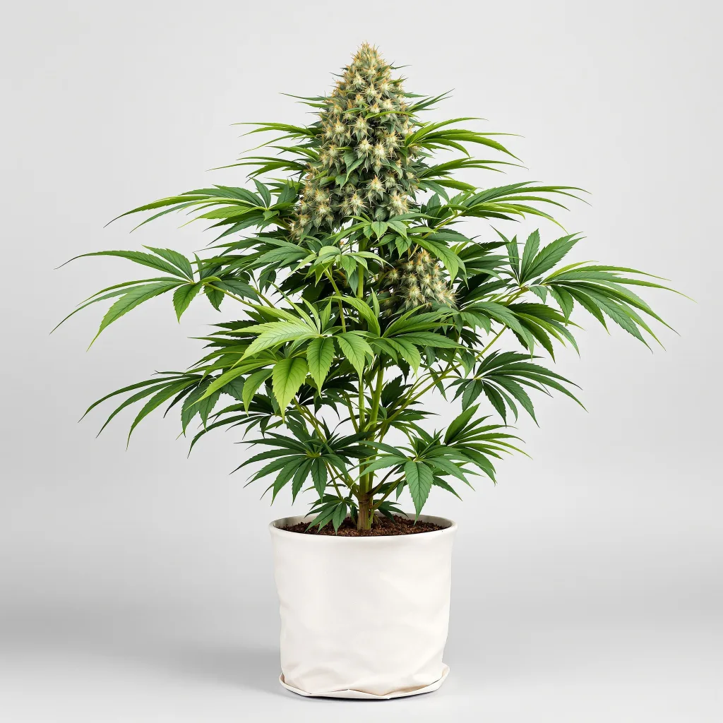 Dutch Treat Cannabisblüte Nahaufnahme mit dichte violett getönte Kelche