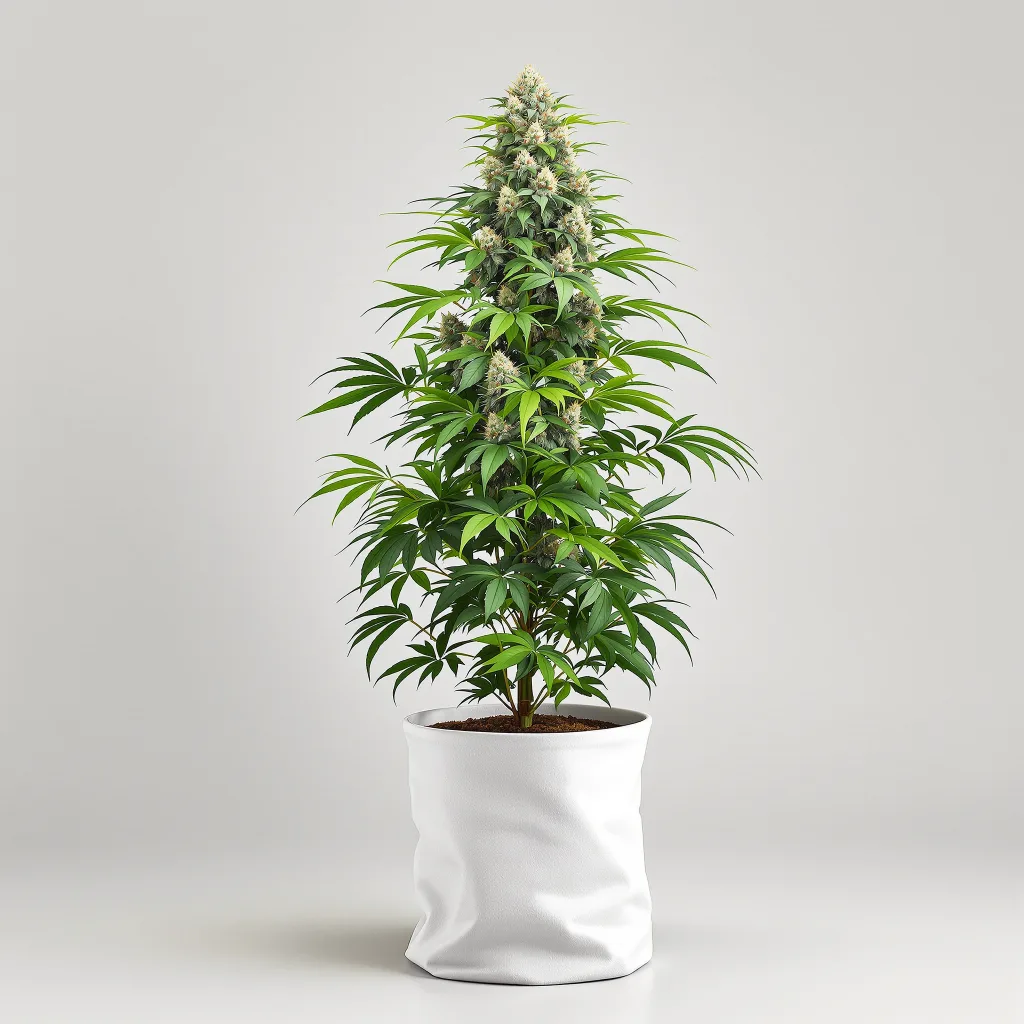Dynamite Cannabisblüte Nahaufnahme mit dichte violett getönte Kelche