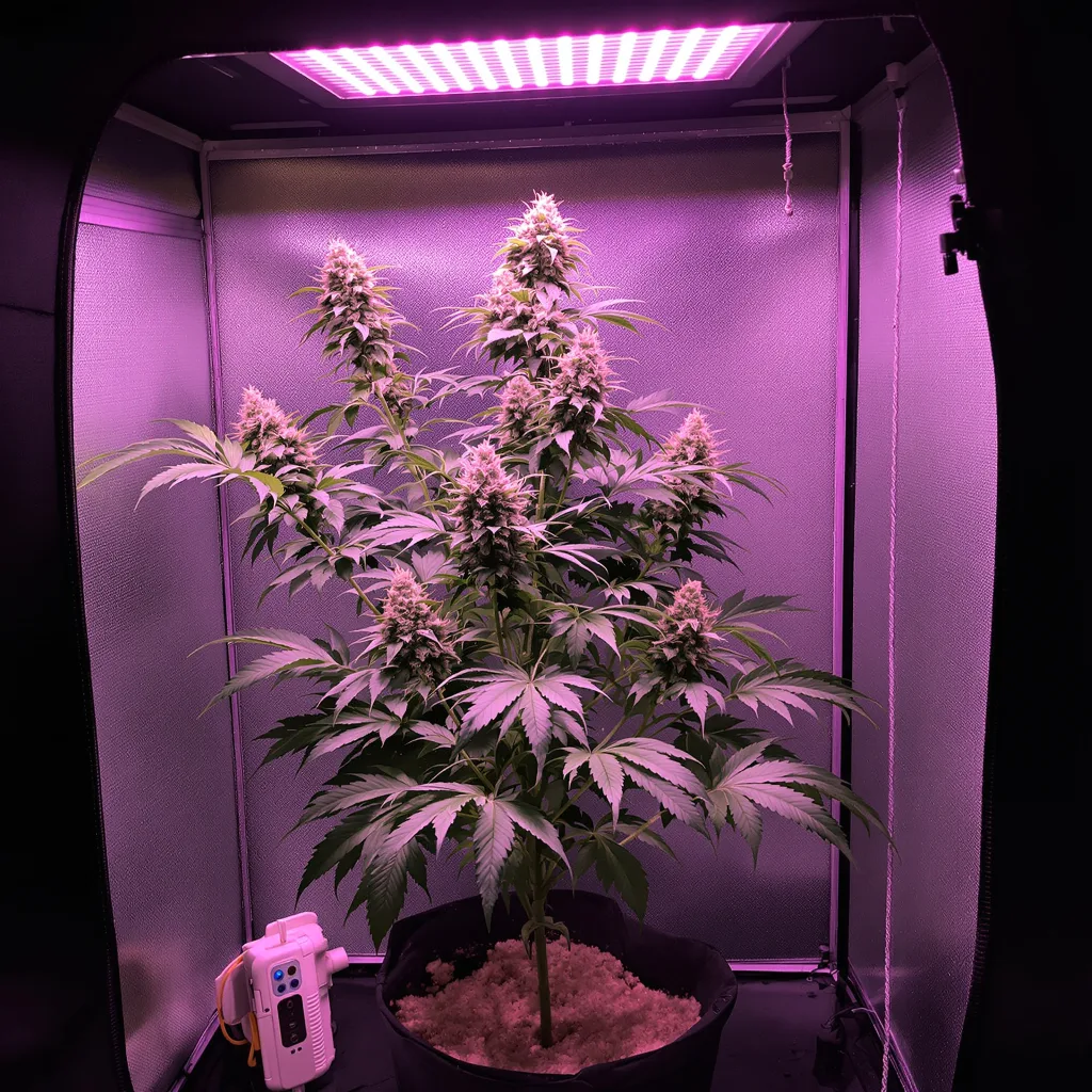 El Chapo OG 87% Indica / 13% Sativa — Blüte mit sichtbaren Trichomen