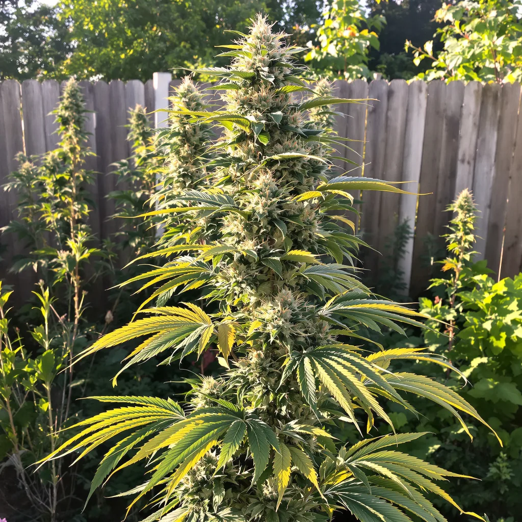 Exodus Cheese 50% Indica / 50% Sativa — Blüte mit sichtbaren Trichomen