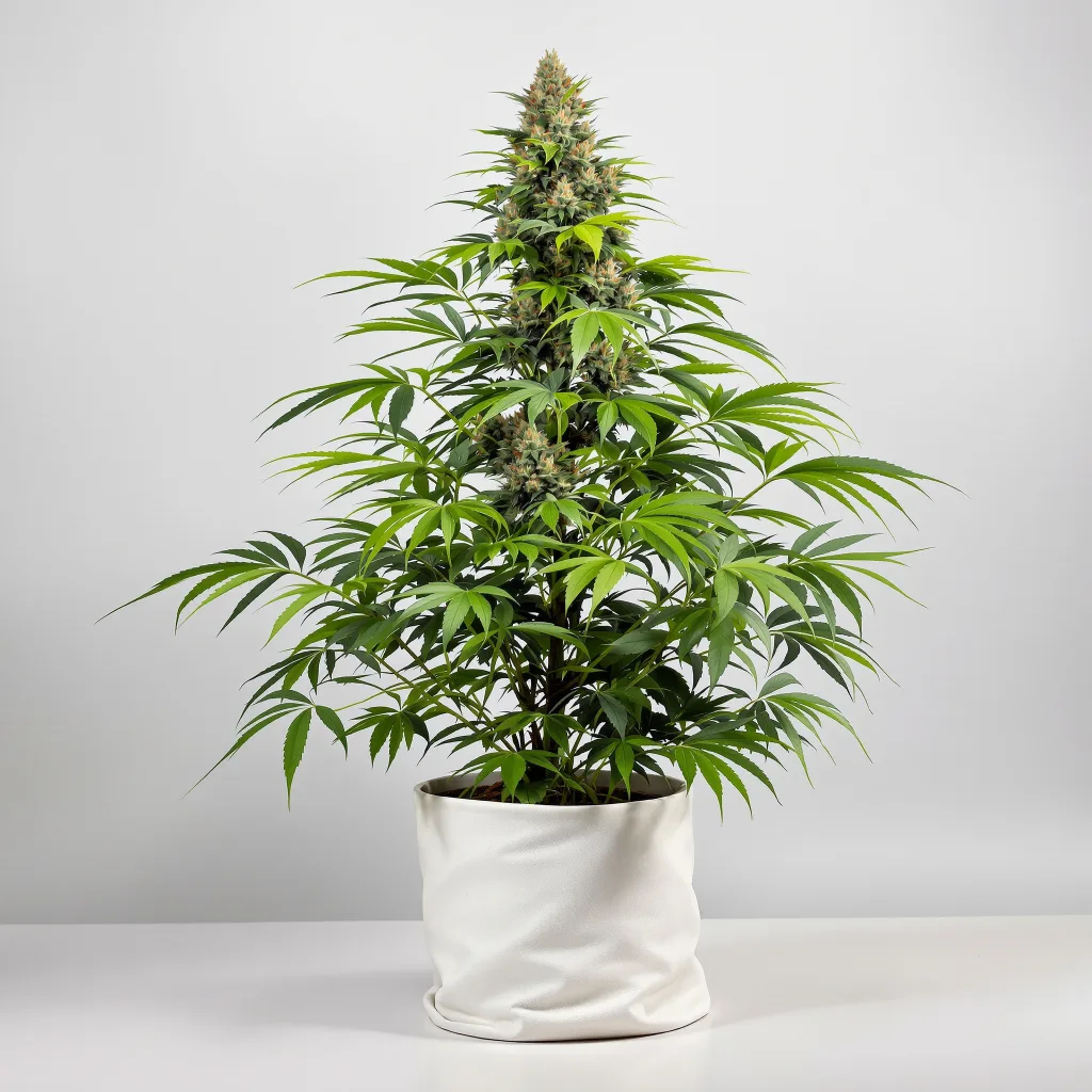 Flo OG Cannabisblüte Nahaufnahme mit dichte violett getönte Kelche