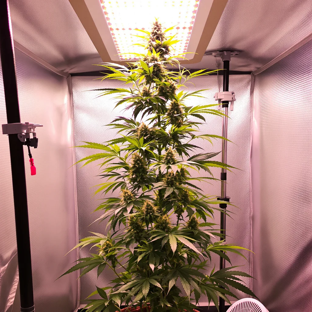 Flying Princess 18% Indica / 82% Sativa — Blüte mit sichtbaren Trichomen