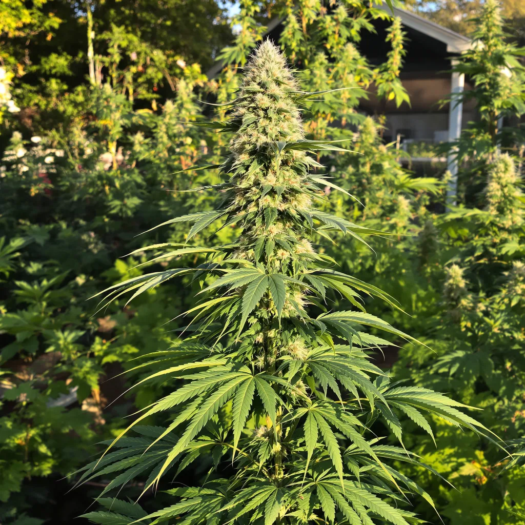 Flying Princess 18% Indica / 82% Sativa — Blüte mit sichtbaren Trichomen
