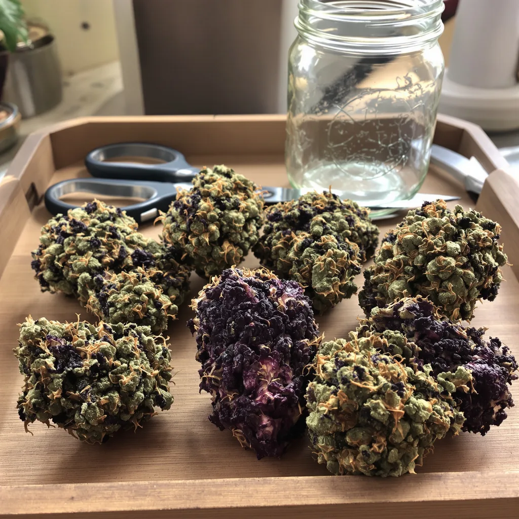 FPOG 69% Indica / 31% Sativa — Blüte mit sichtbaren Trichomen