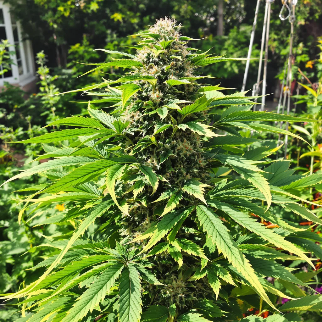 FPOG 69% Indica / 31% Sativa — Blüte mit sichtbaren Trichomen