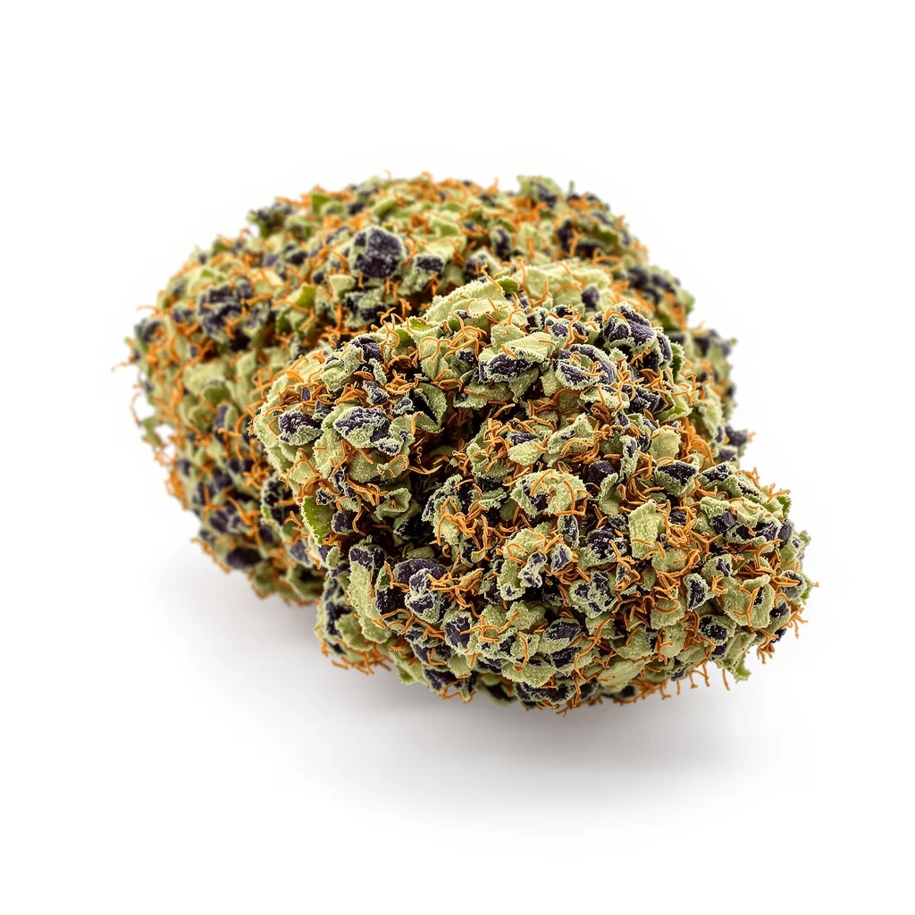 FPOG 69% Indica / 31% Sativa — Blüte mit sichtbaren Trichomen