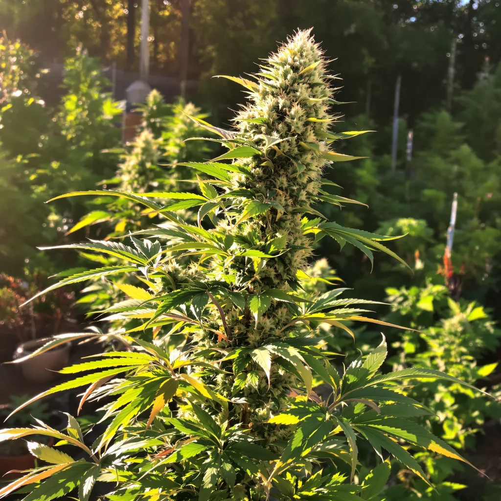 French Toast 61% Indica / 39% Sativa — Blüte mit sichtbaren Trichomen