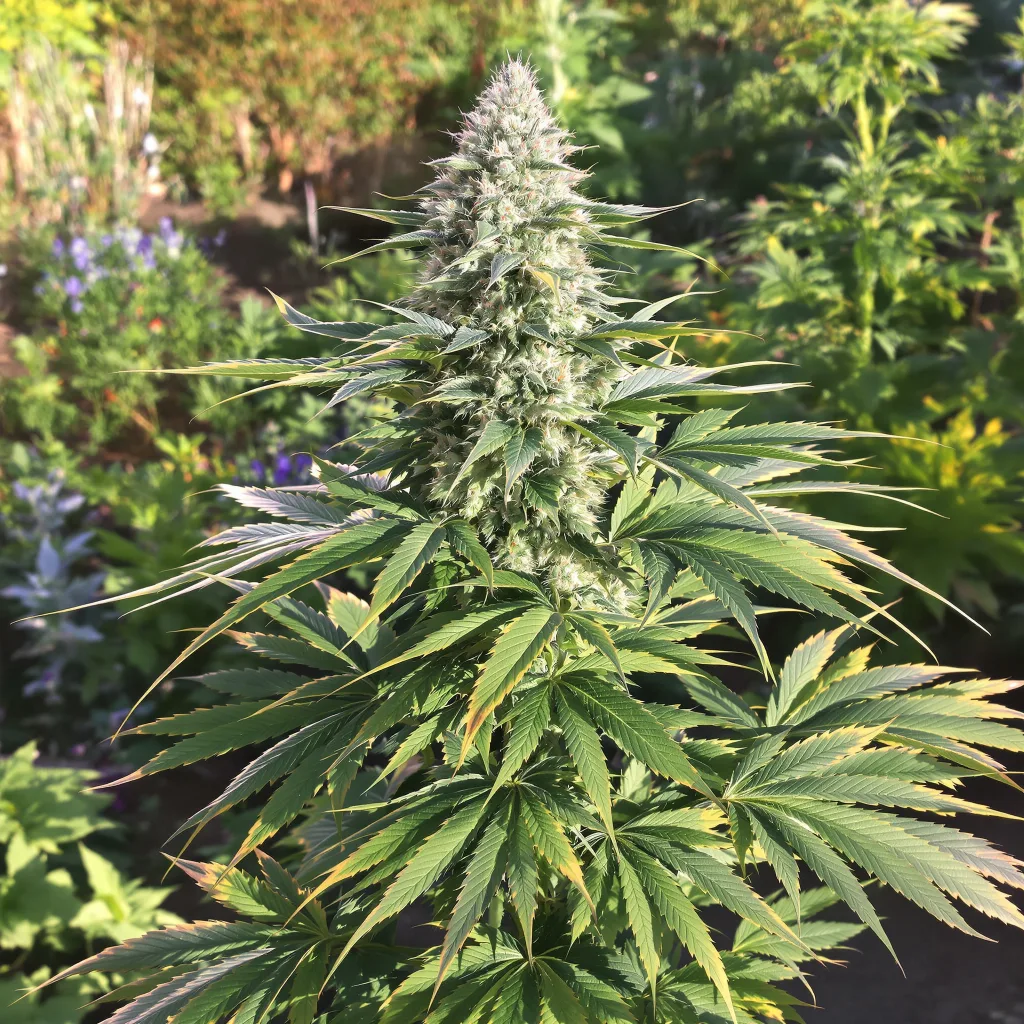 Fresh Cookies 73% Indica / 27% Sativa — Blüte mit sichtbaren Trichomen