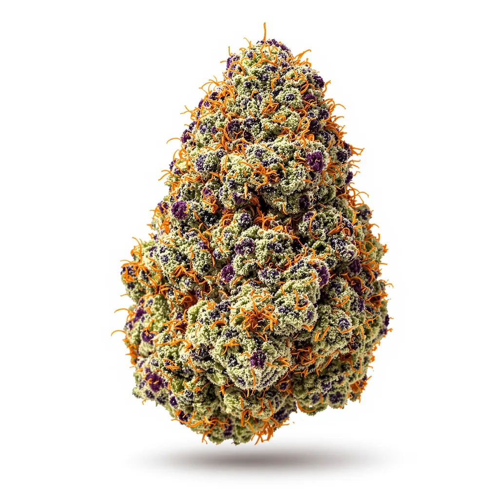 Fruit 78% Indica / 22% Sativa — Blüte mit sichtbaren Trichomen